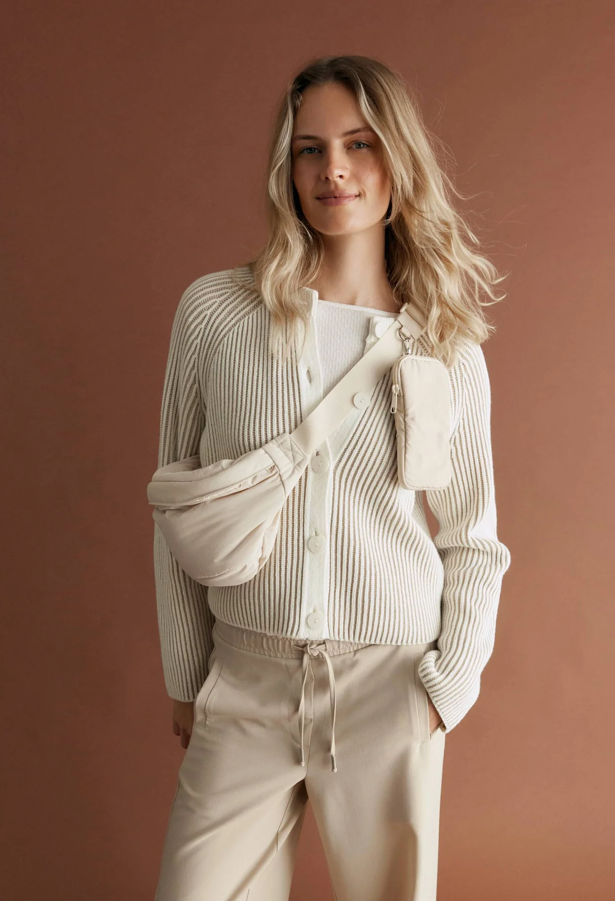Delsie two-coloured stripe Cardigan