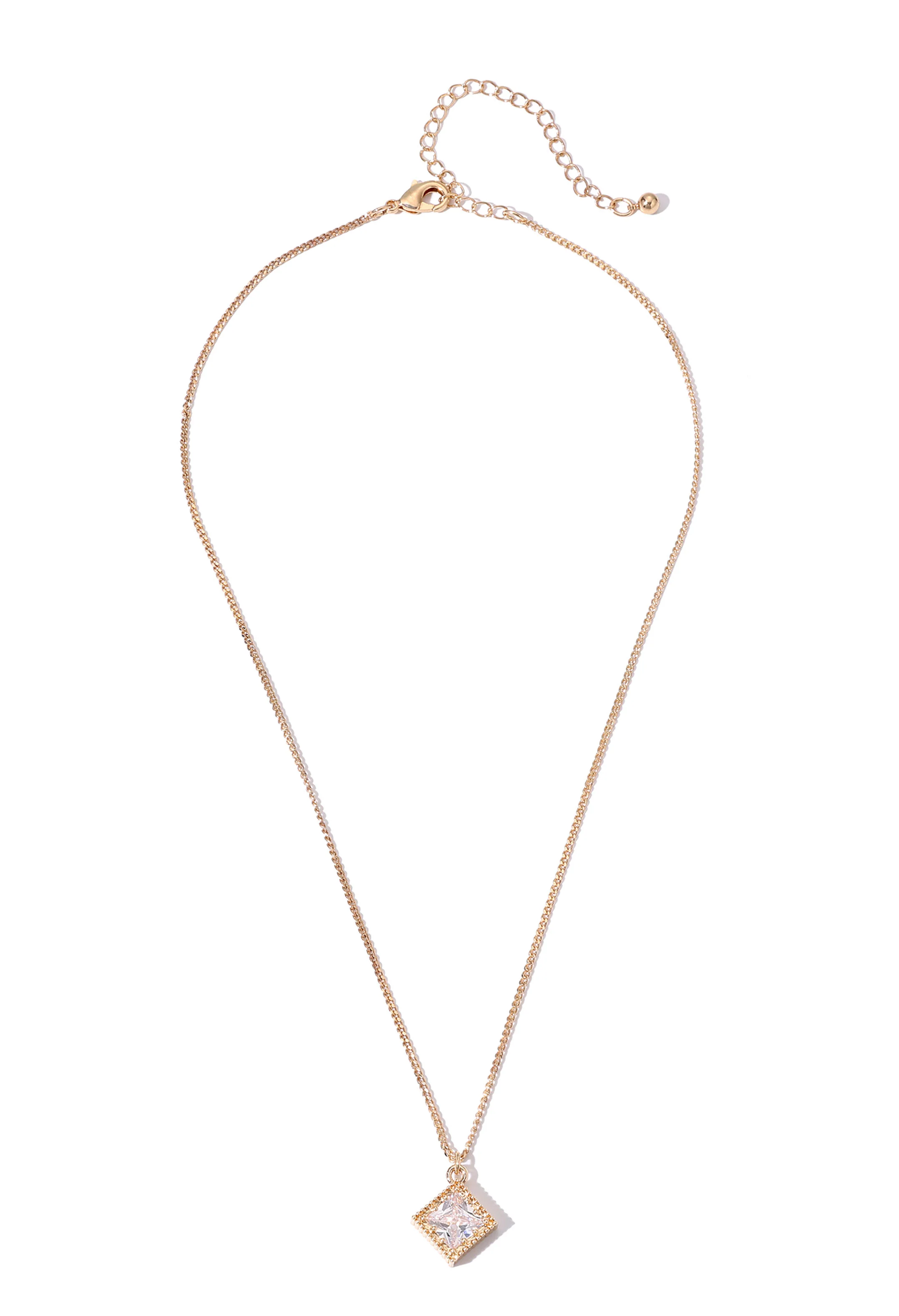 Diamante Pendant Necklace