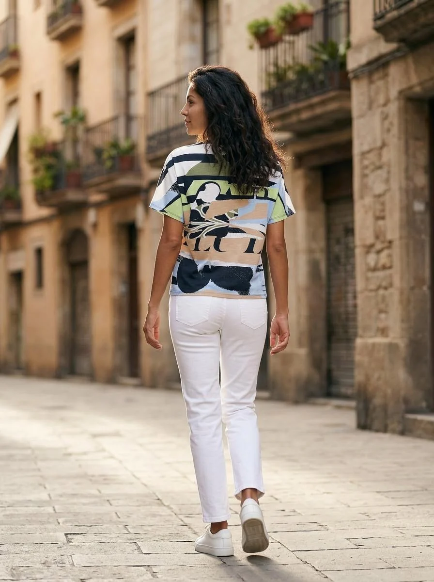 Embellished Graphic Print Top - Image 6