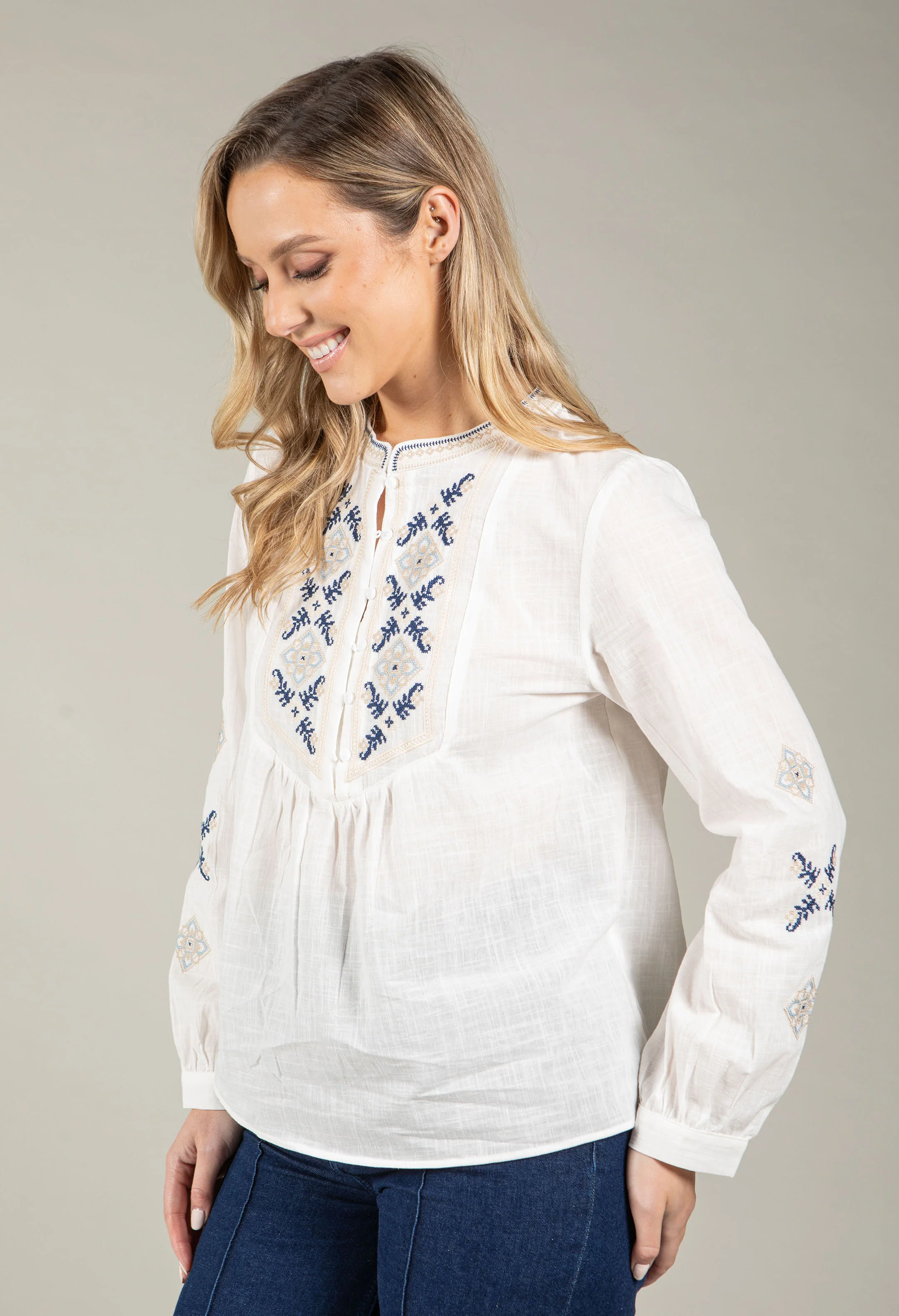 Embroidered Boho Blouse - Image 3