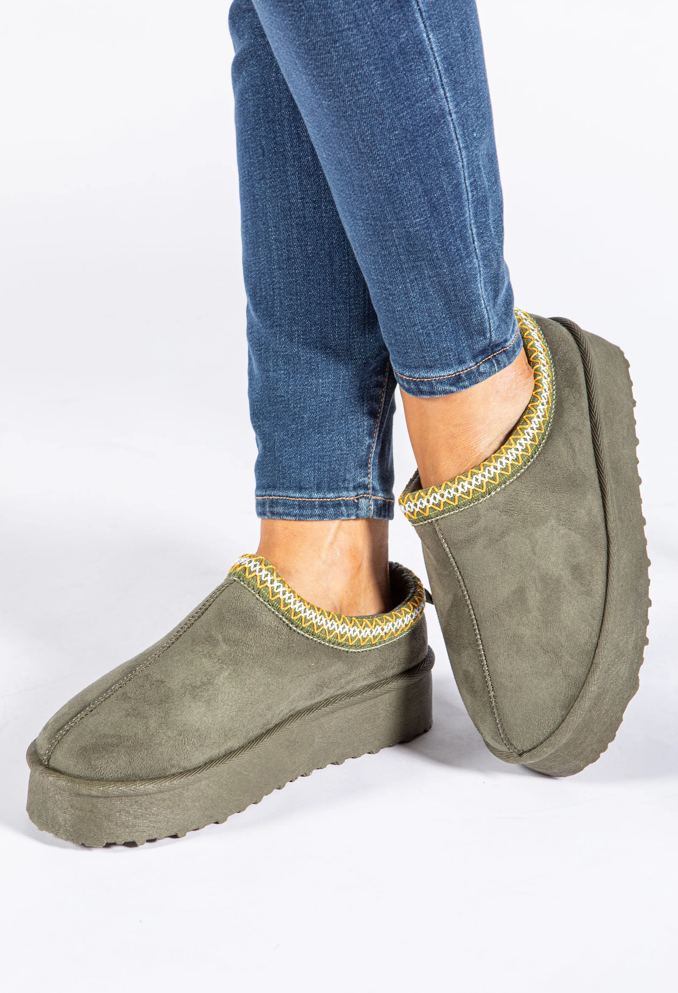 Embroidered Platform Slip On Boot - Image 2