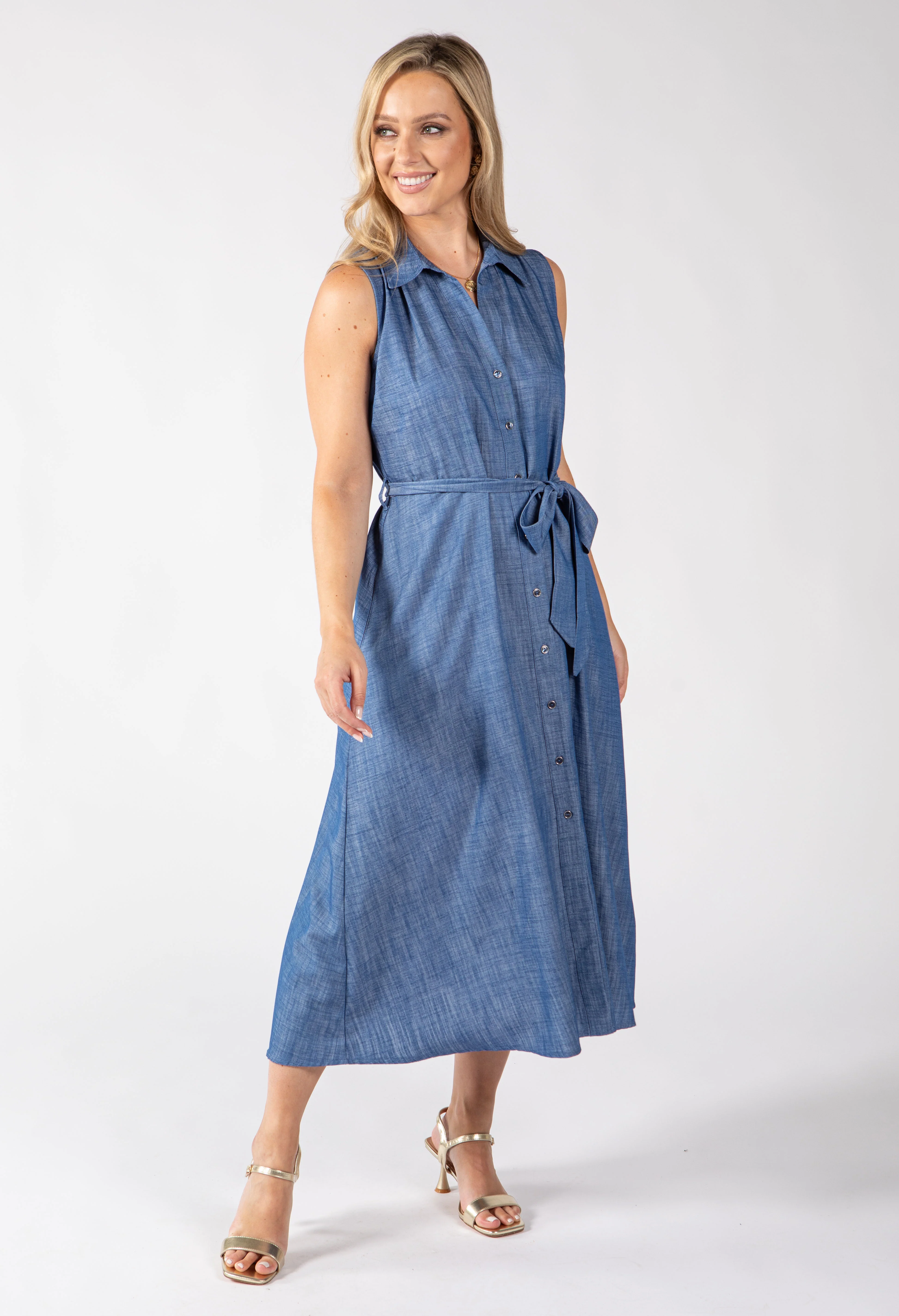 Emilia Denim Look Shirt Dress - Image 3