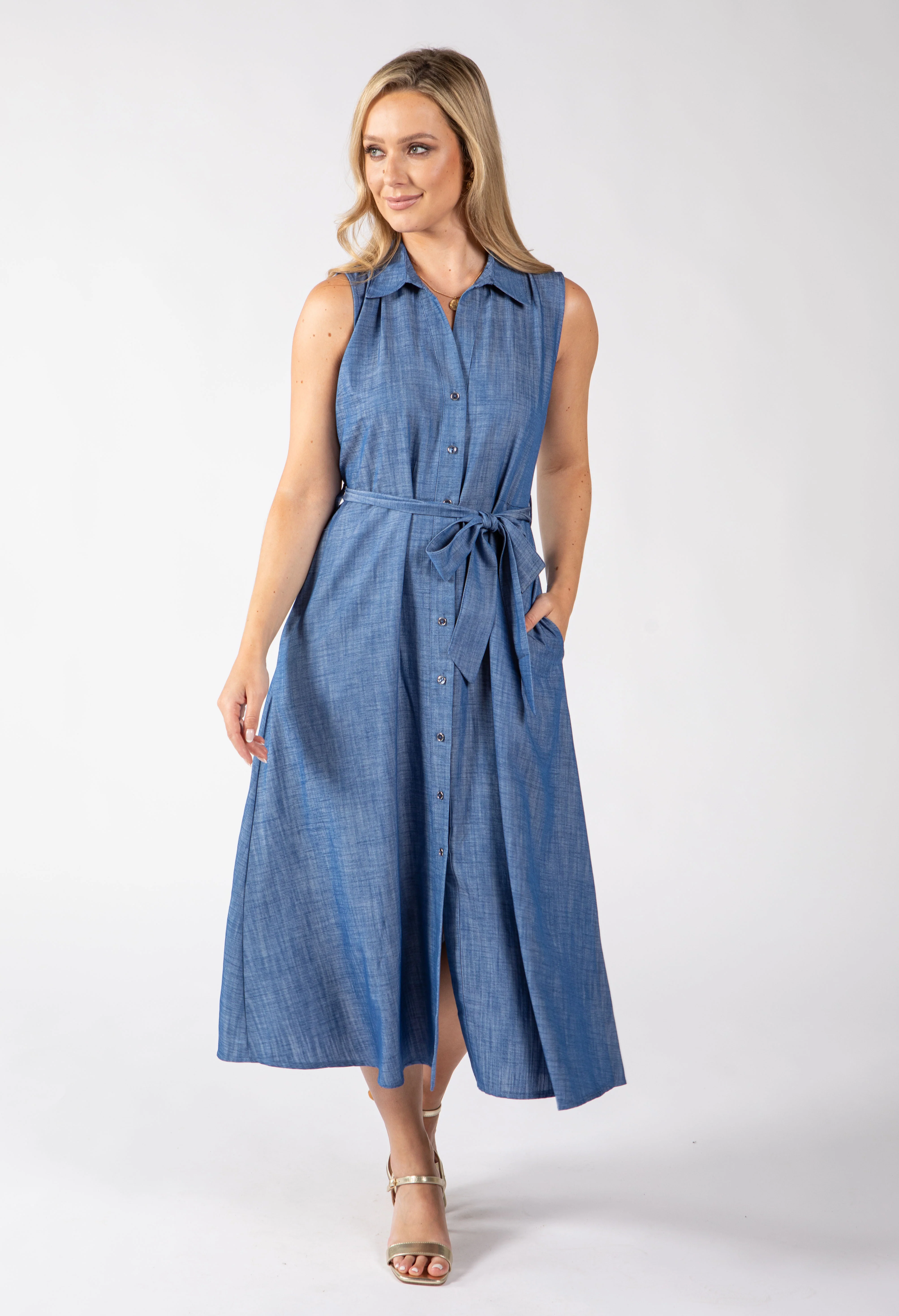 Emilia Denim Look Shirt Dress - Image 4