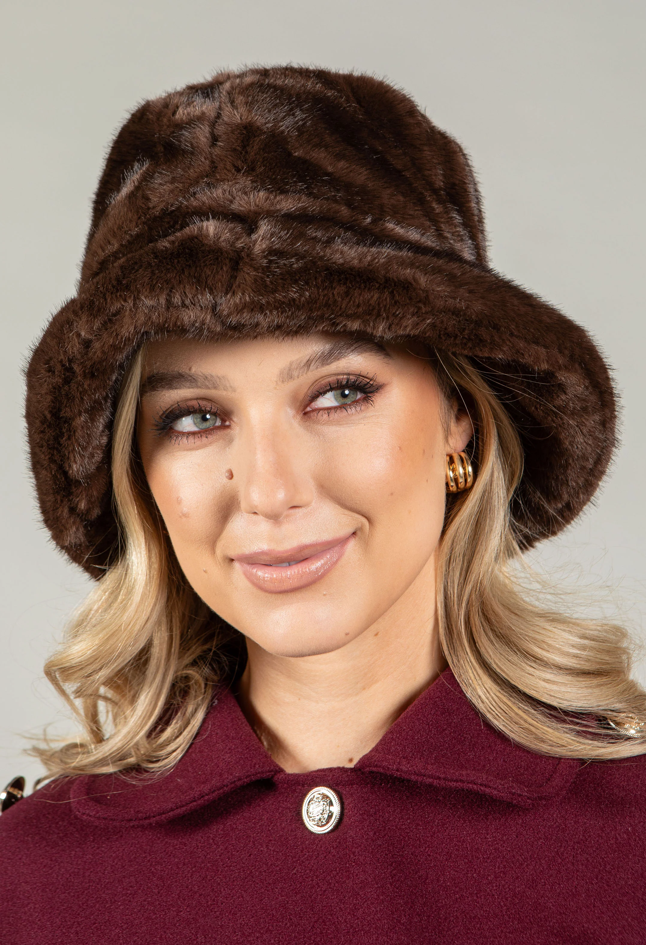 Faux Fur Bucket Hat - Image 2