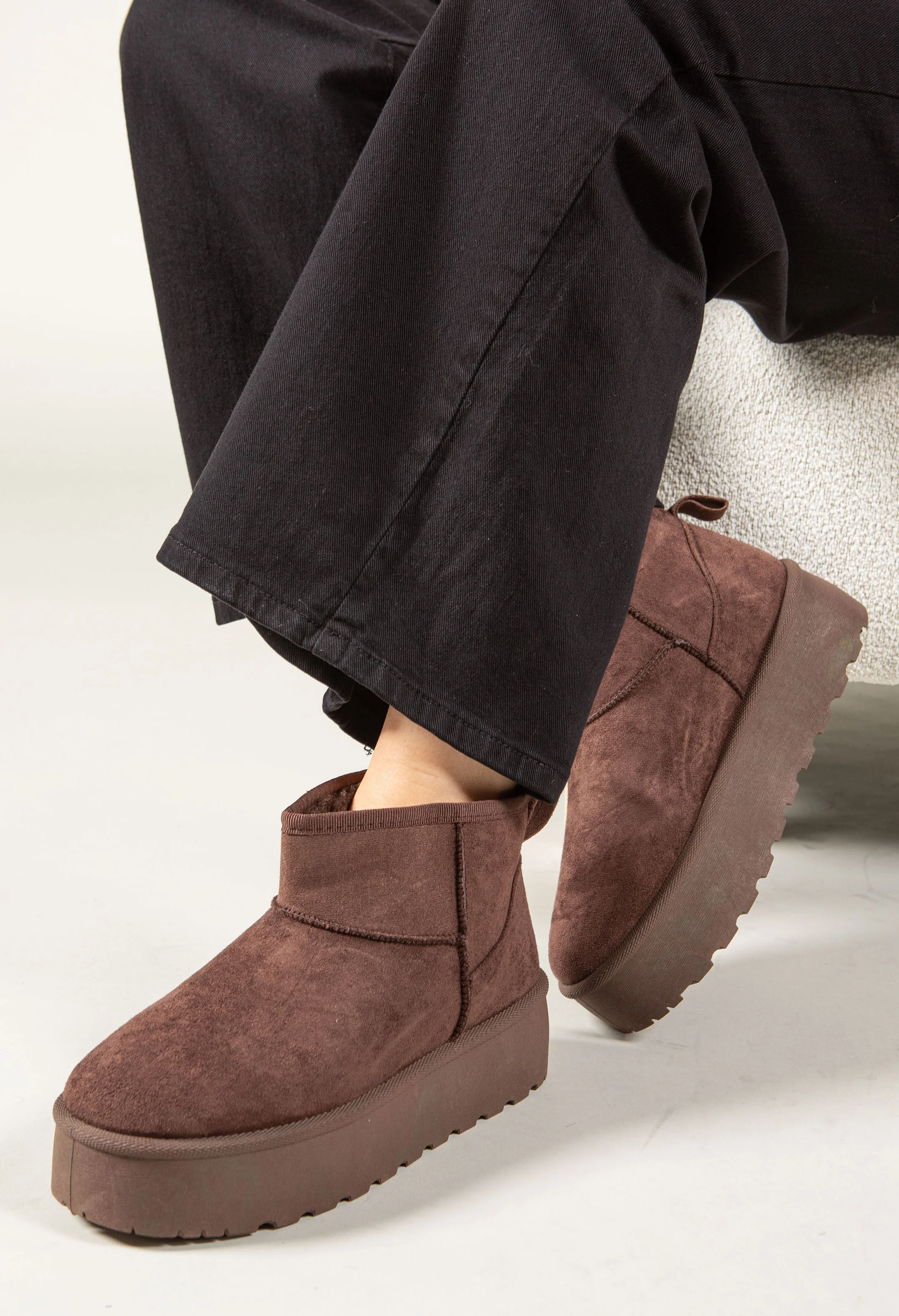 Faux Fur Lined Platform Boot