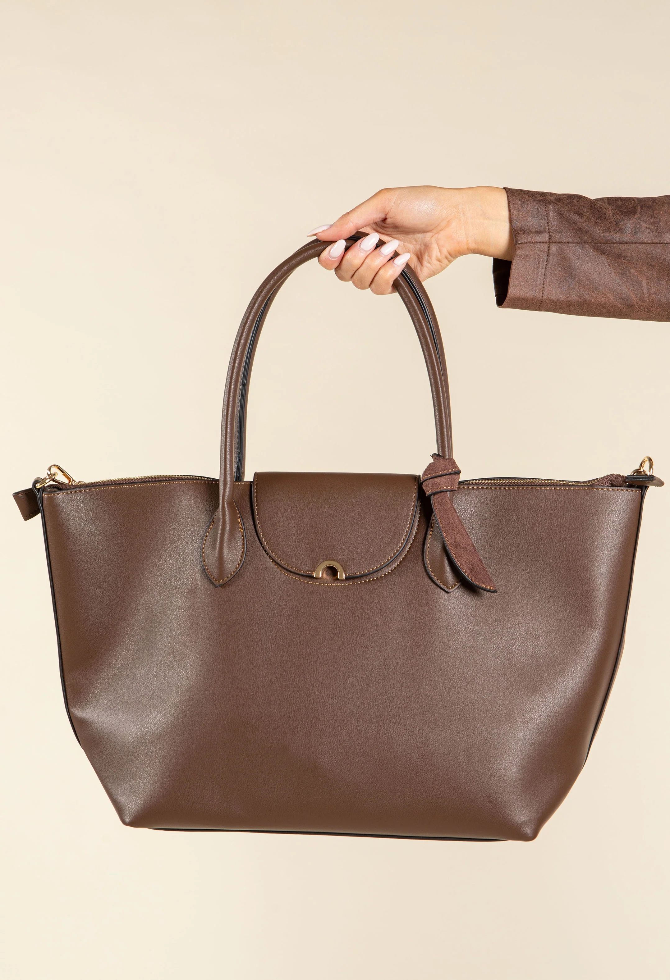 Faux Leather Shopper Bag - Image 10