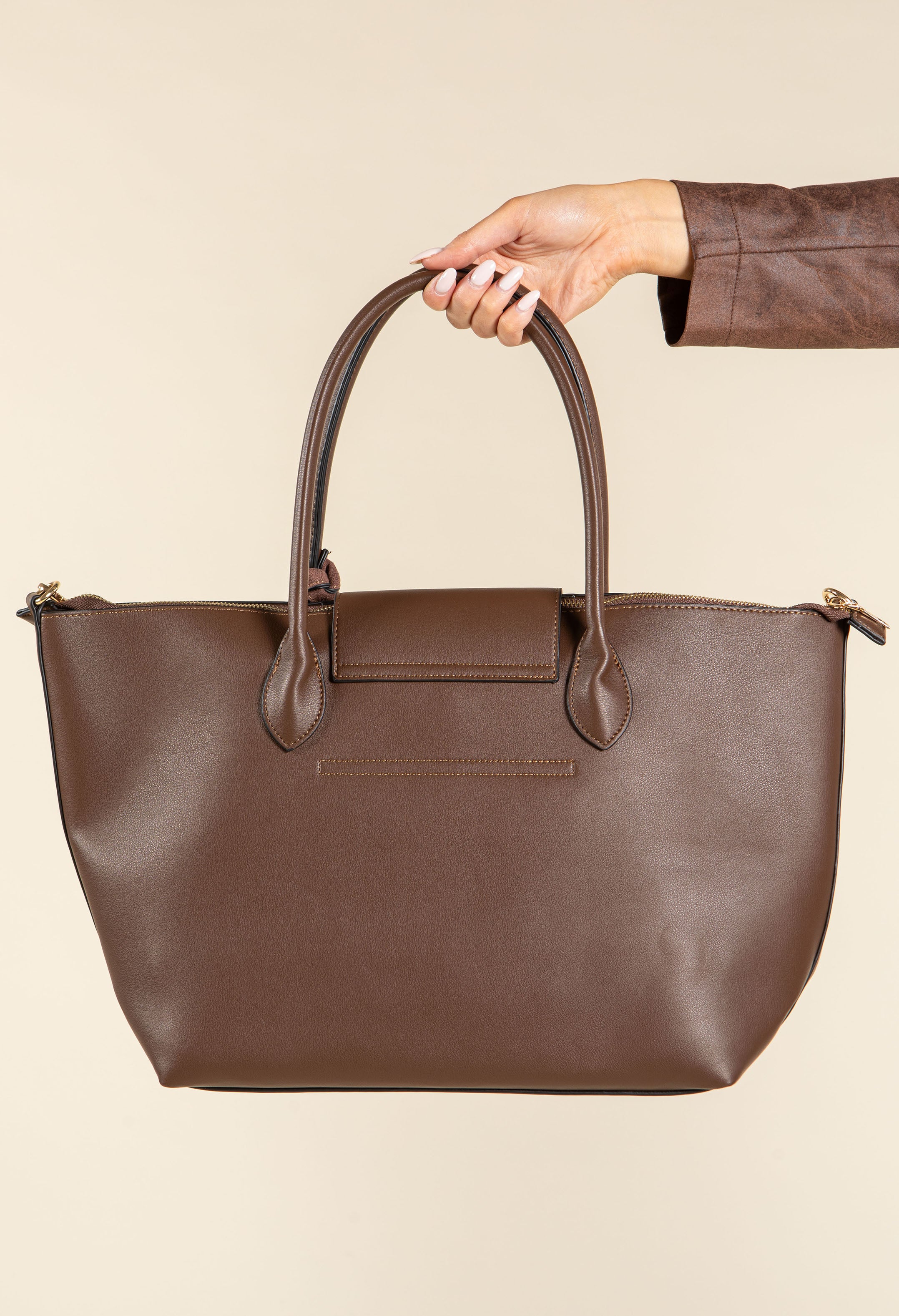 Faux Leather Shopper Bag - Image 11