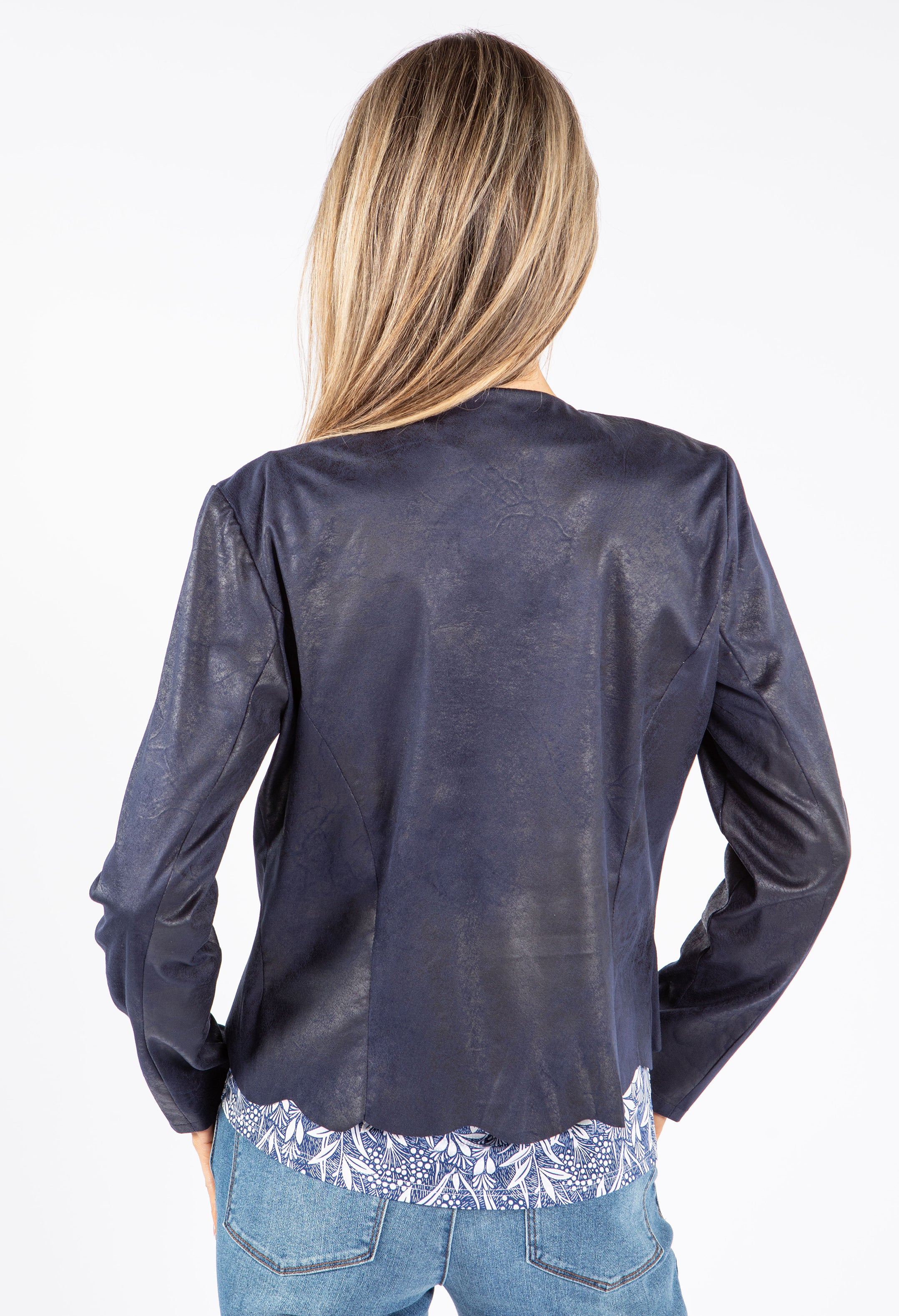 Faux Leather Zipper Details Jacket - Image 15
