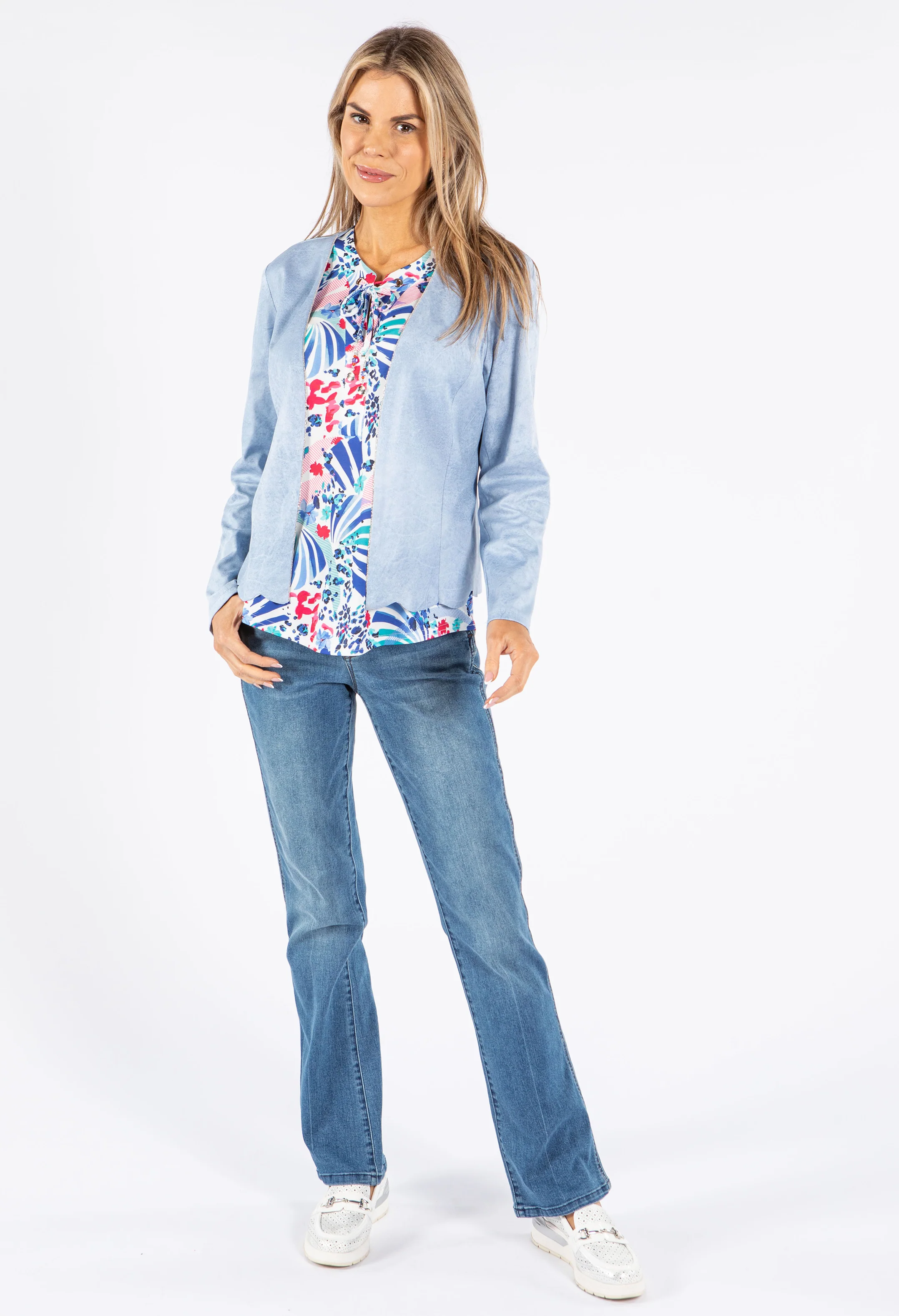 Faux Leather Zipper Details Jacket - Image 3