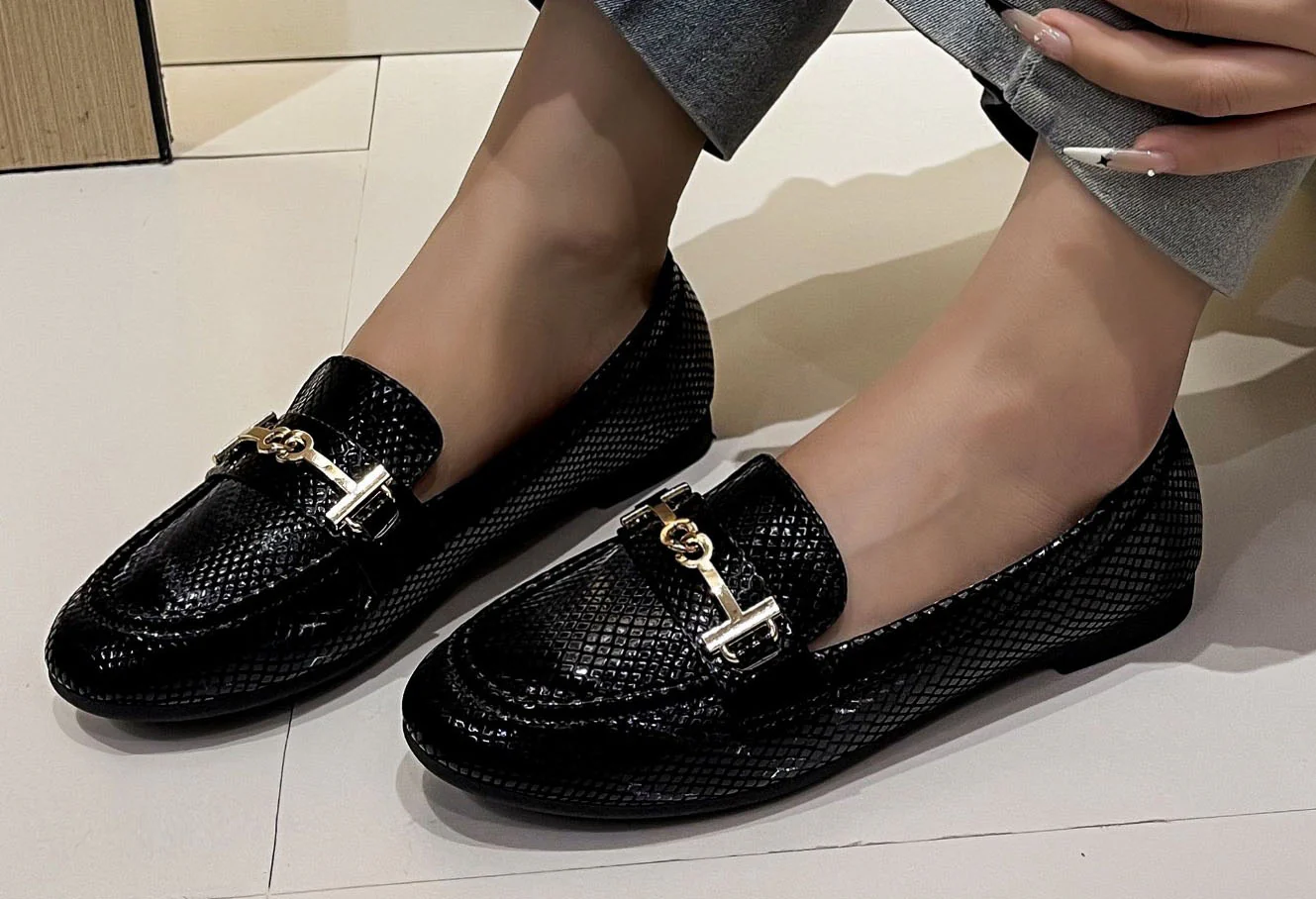 Faux Snake Effect Loafer