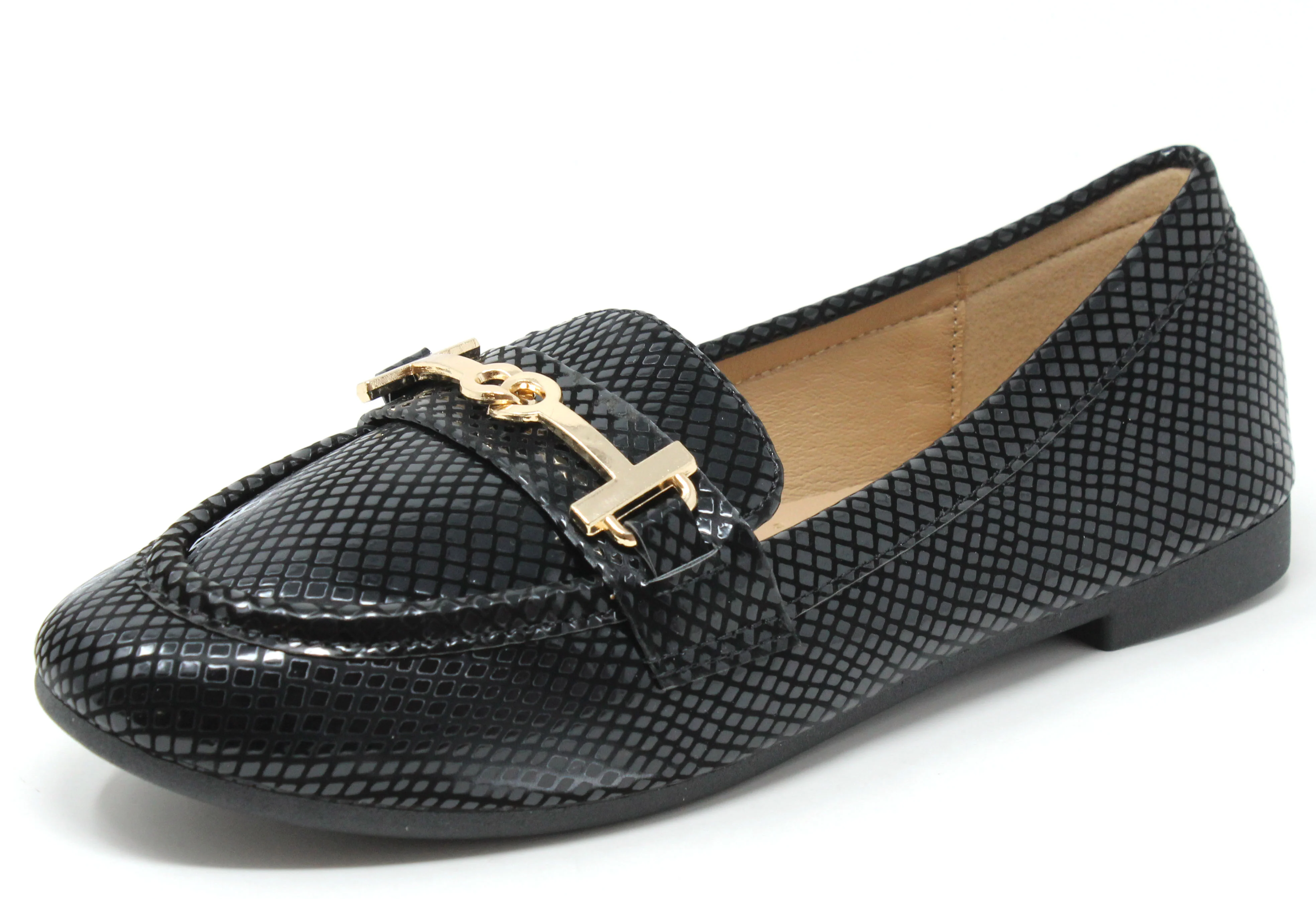Faux Snake Effect Loafer - Image 2