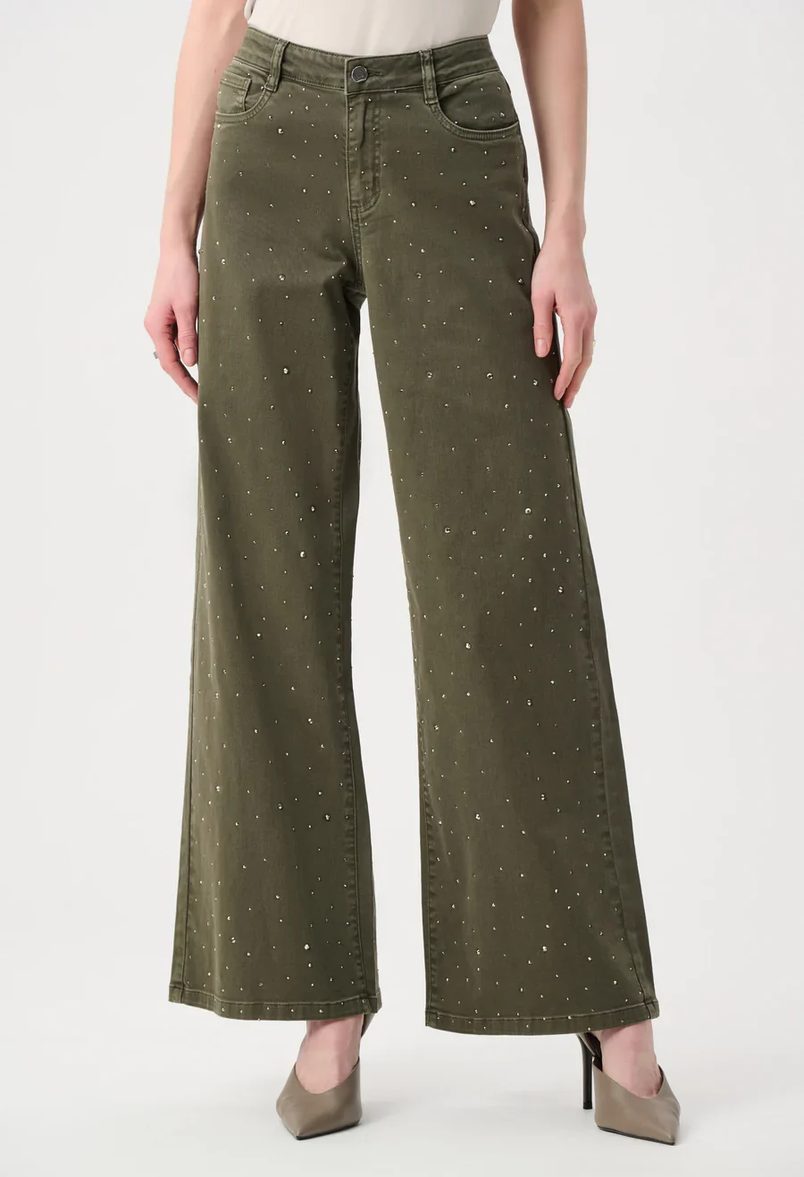 Featherweave Denim Wide Leg Jeans - Image 2