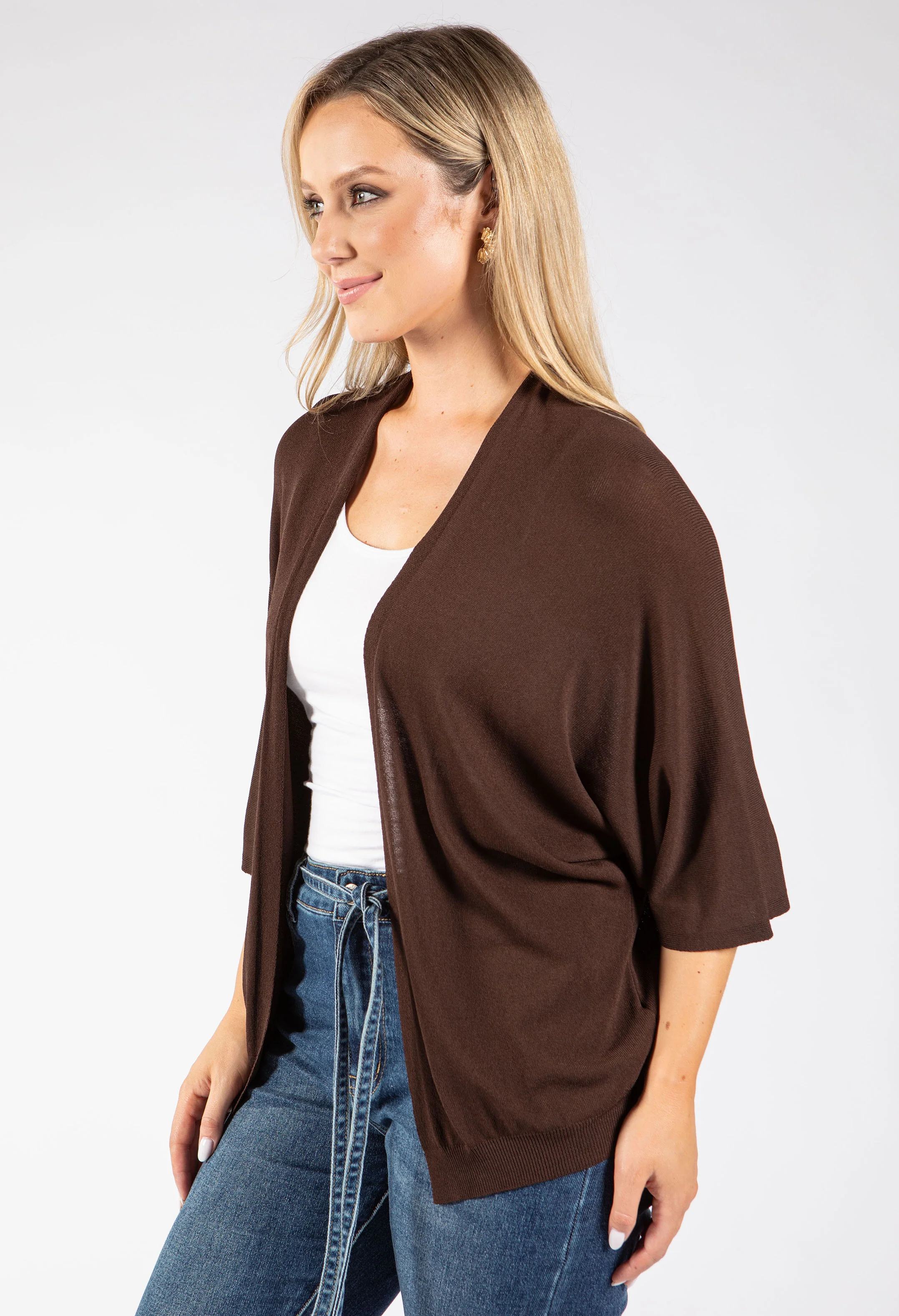 Fine Knit Open Cardigan - Image 4