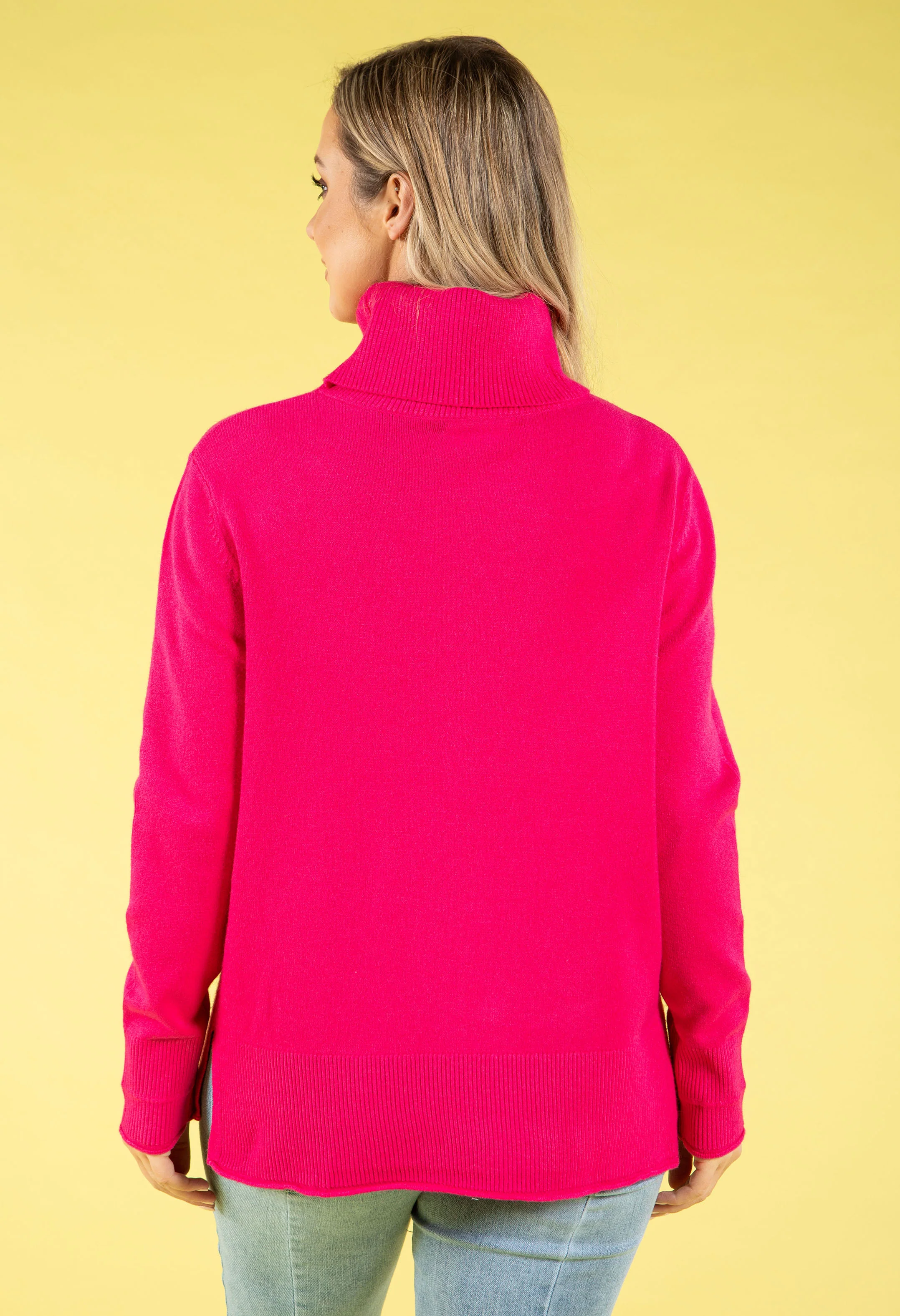 Fine Knit Roll Neck Jumper - Image 16