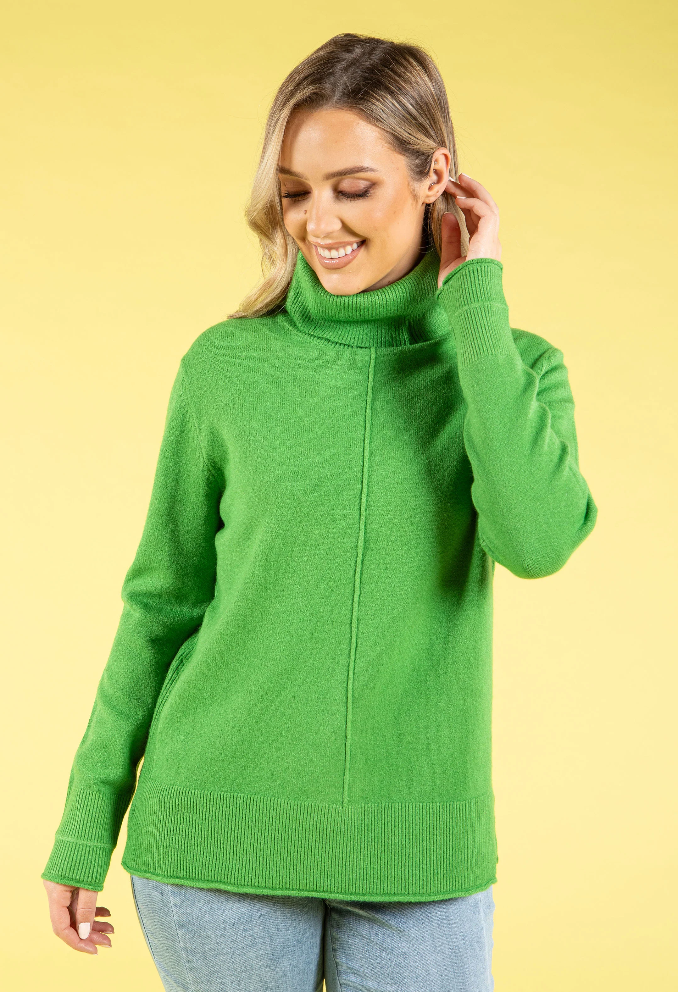 Fine Knit Roll Neck Jumper - Image 22
