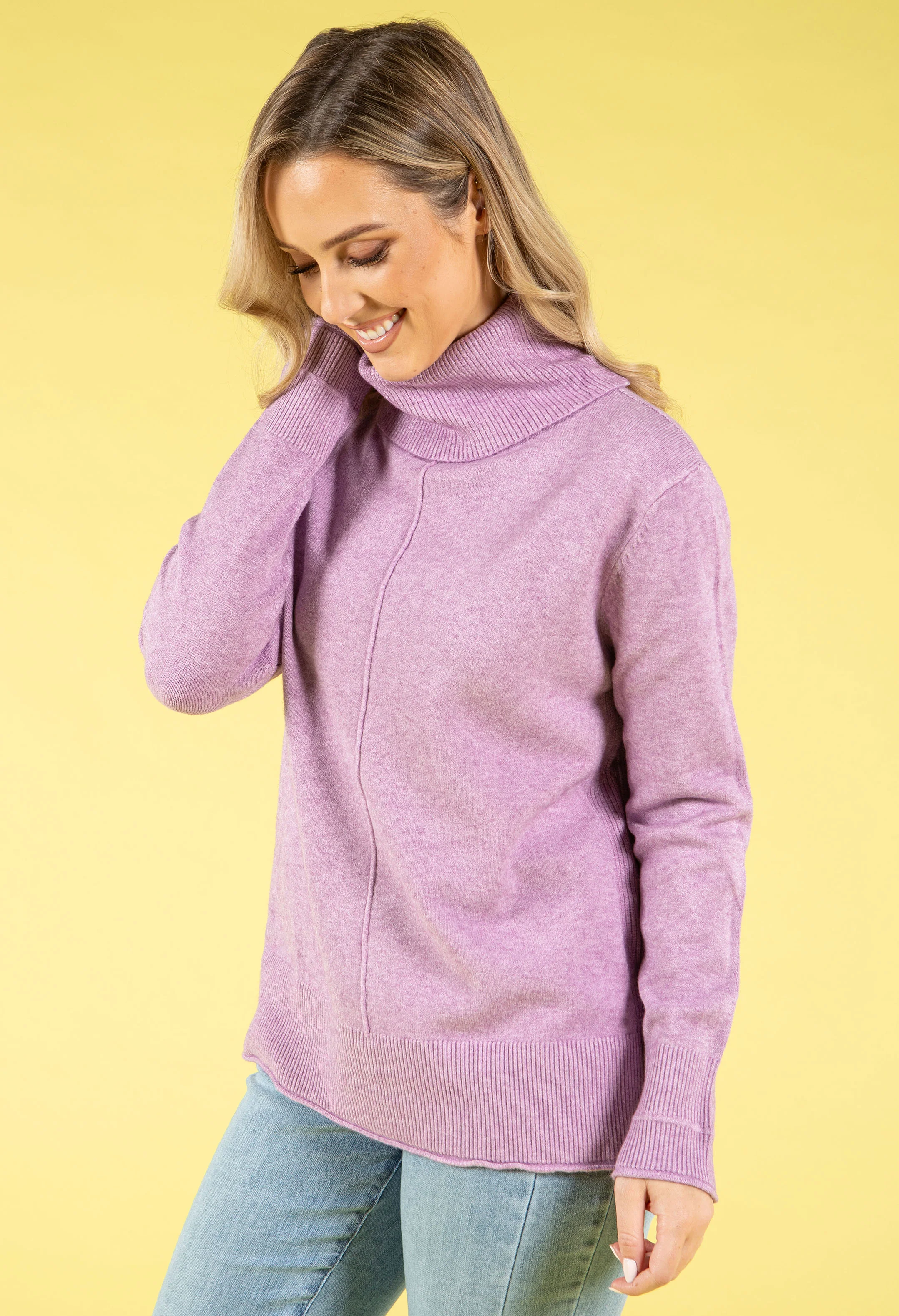 Fine Knit Roll Neck Jumper - Image 7