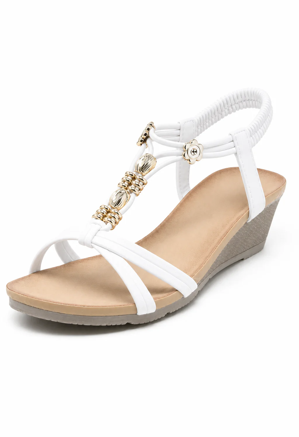 Floral Beaded Wedge Sandal - Image 8