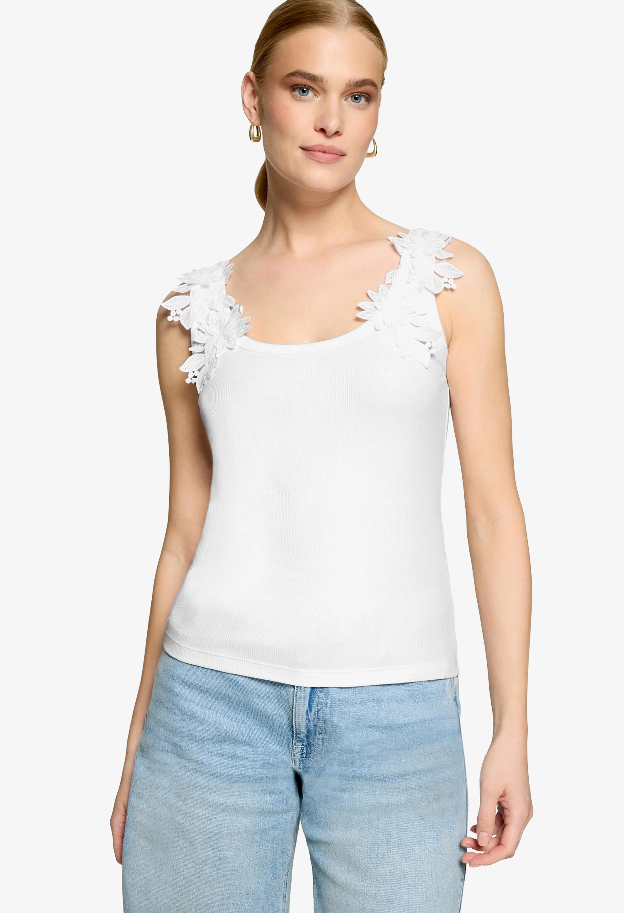 Floral Detail Sleeveless Top - Image 2
