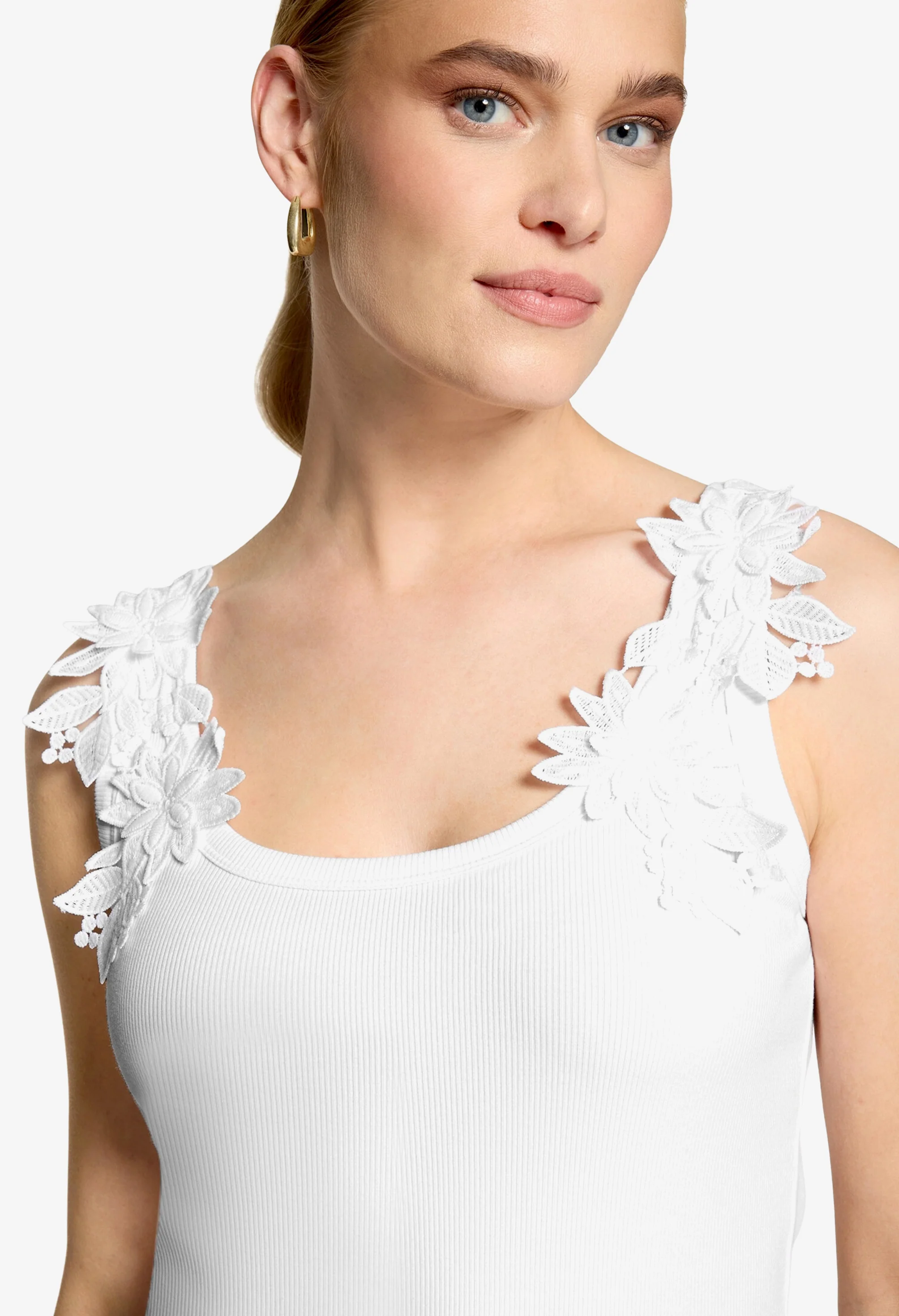 Floral Detail Sleeveless Top - Image 4