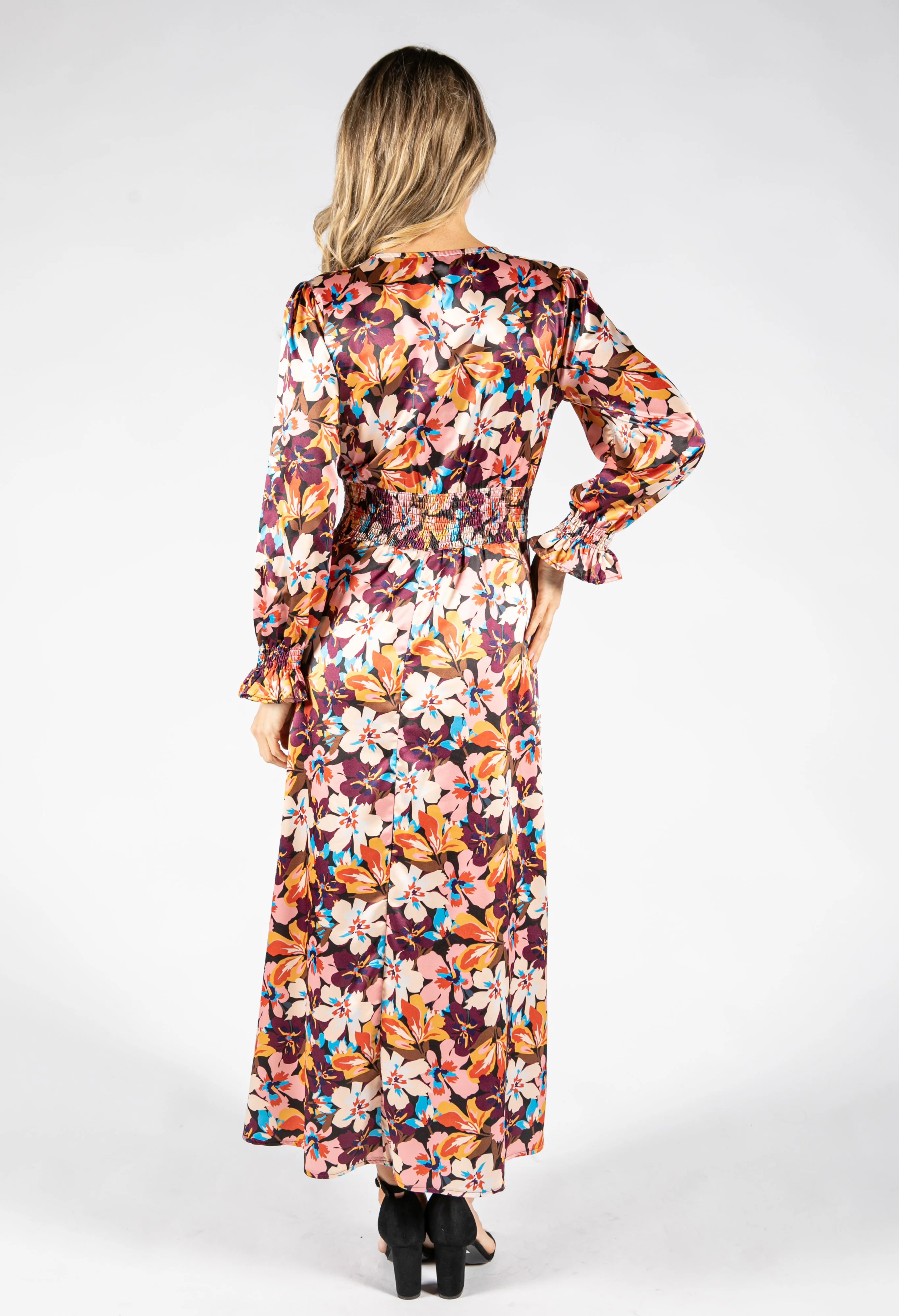 Floral Long Sleeve Maxi Dress - Image 4
