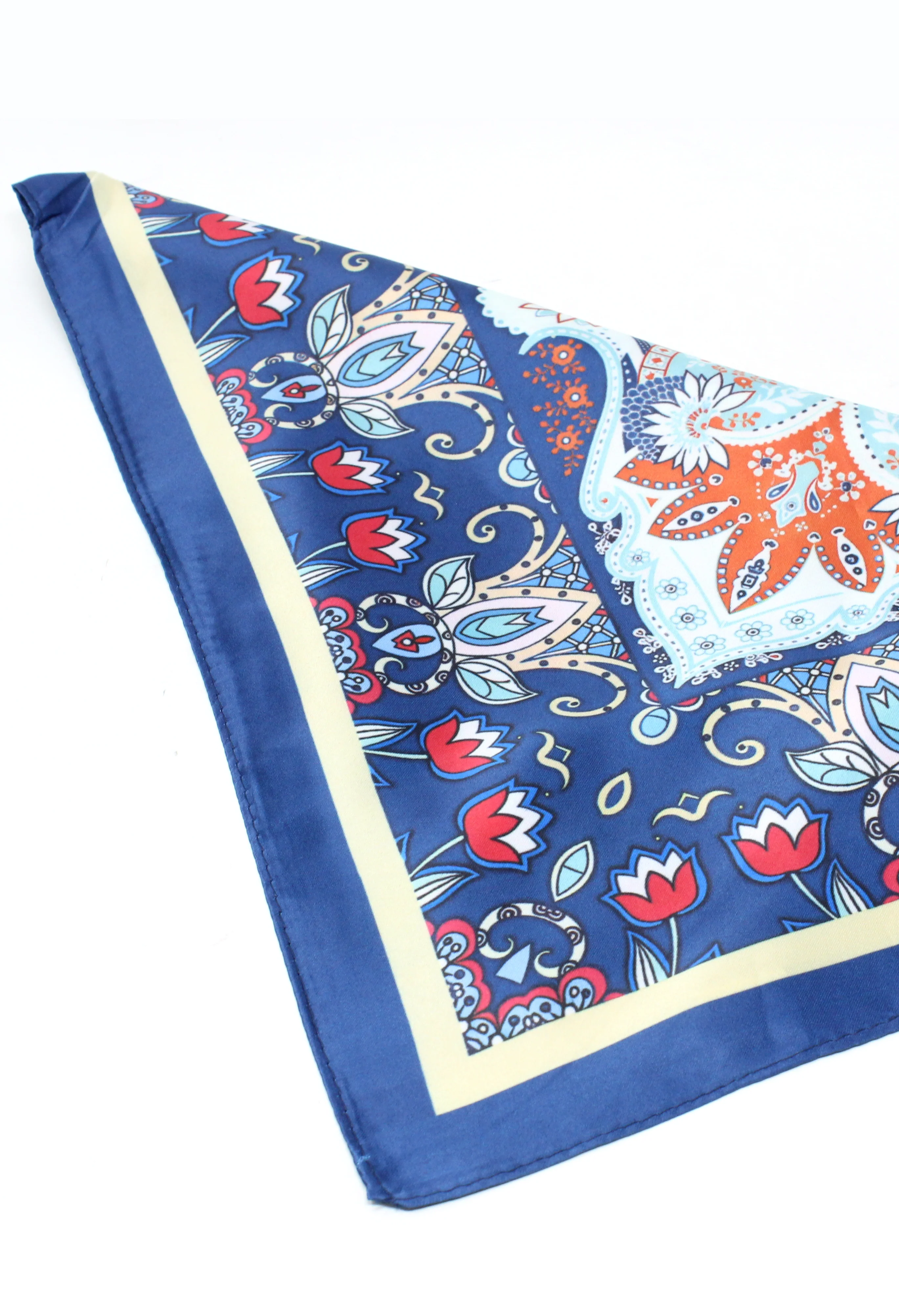 Floral Paisley Satin Scarf - Image 2