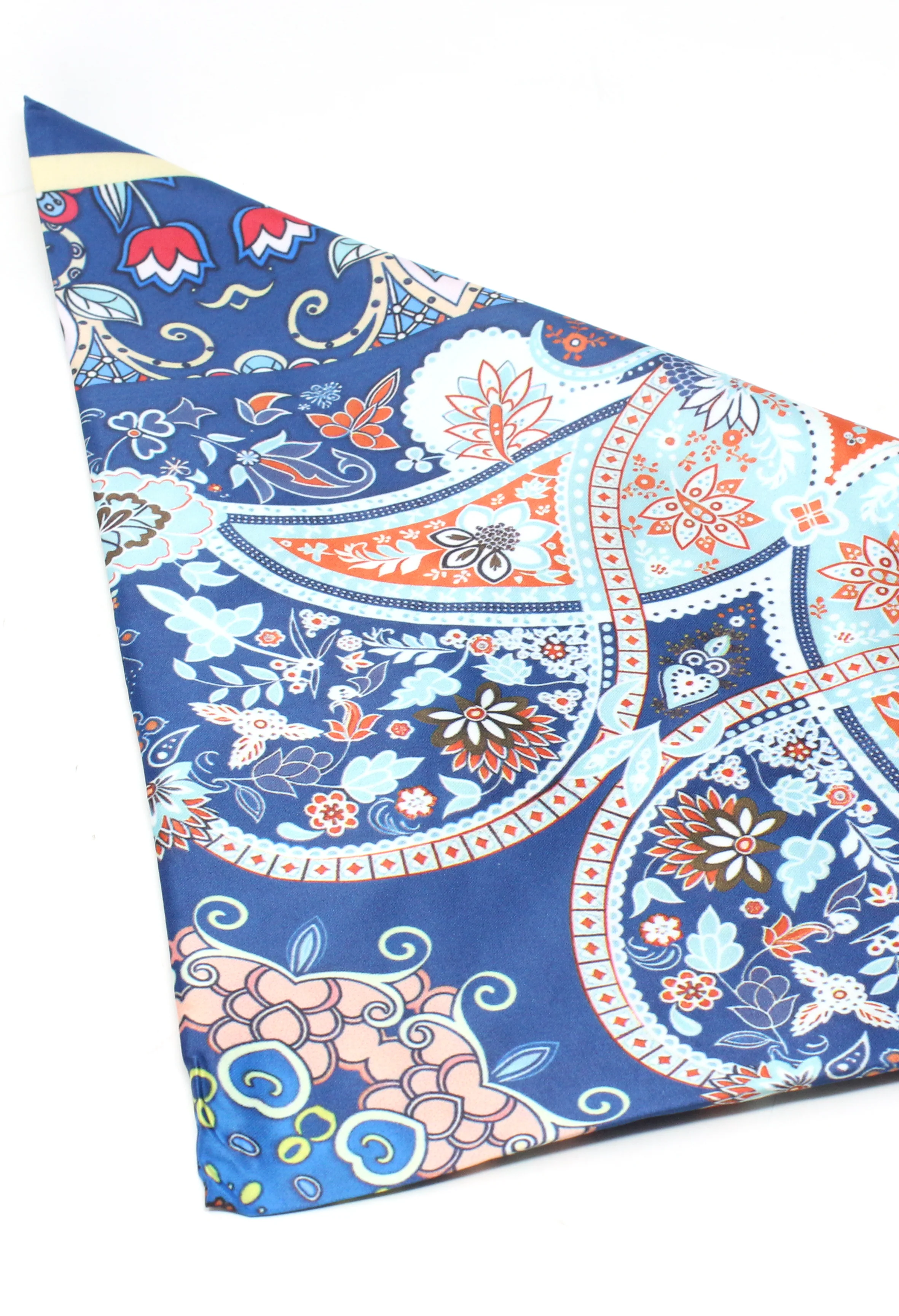 Floral Paisley Satin Scarf - Image 3