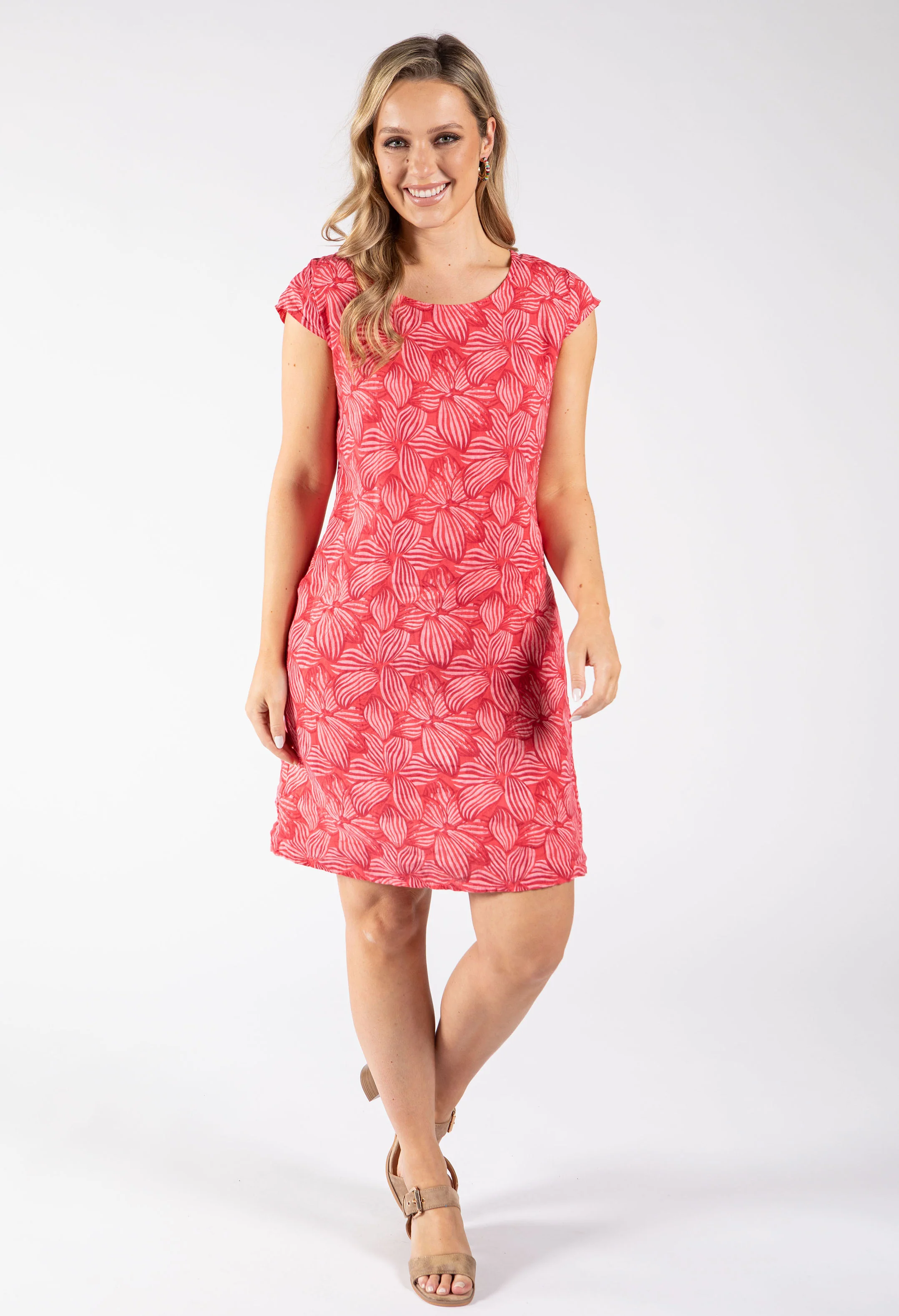 Floral Print Linen Dress - Image 5