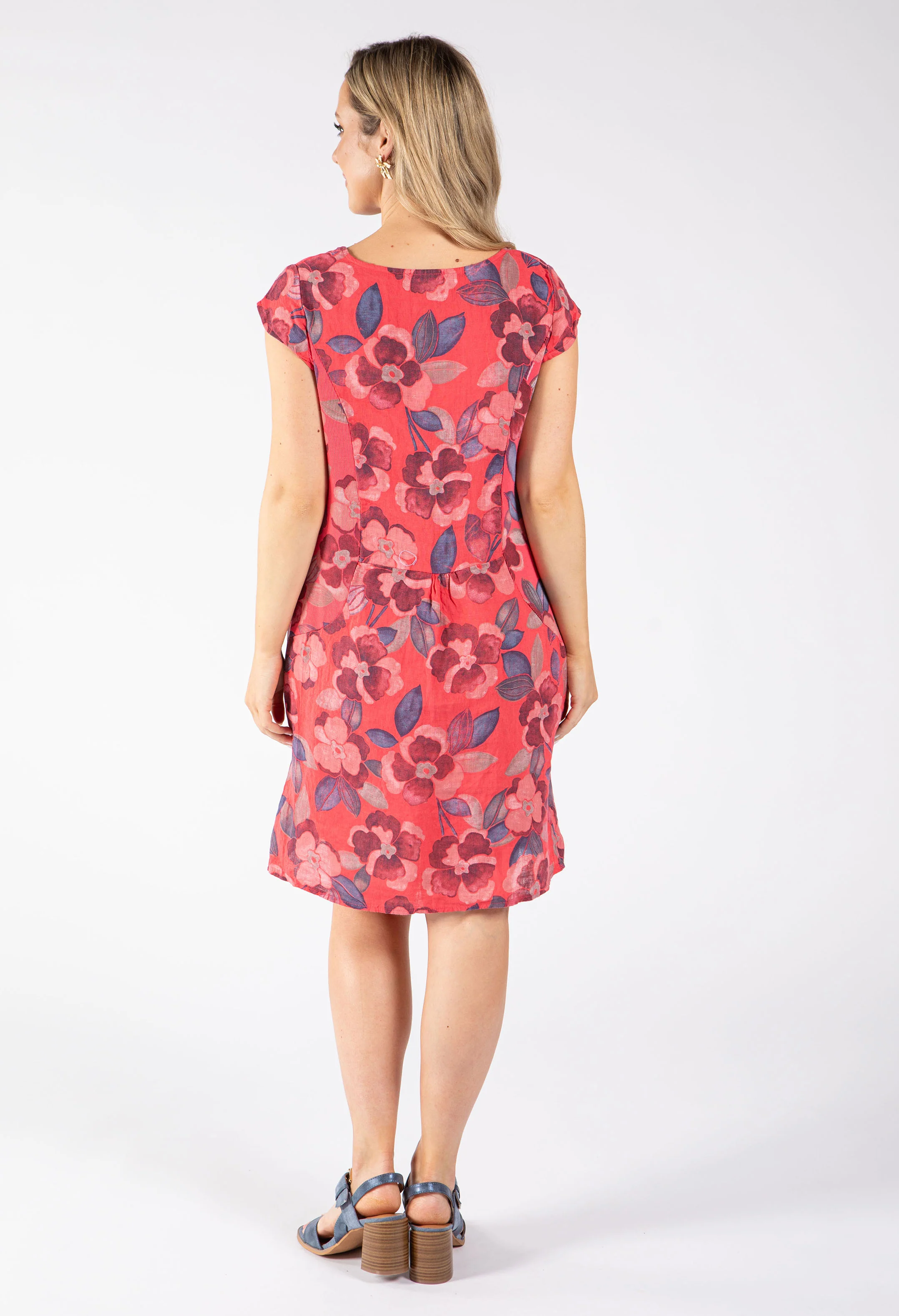 Floral Print Linen Dress - Image 13