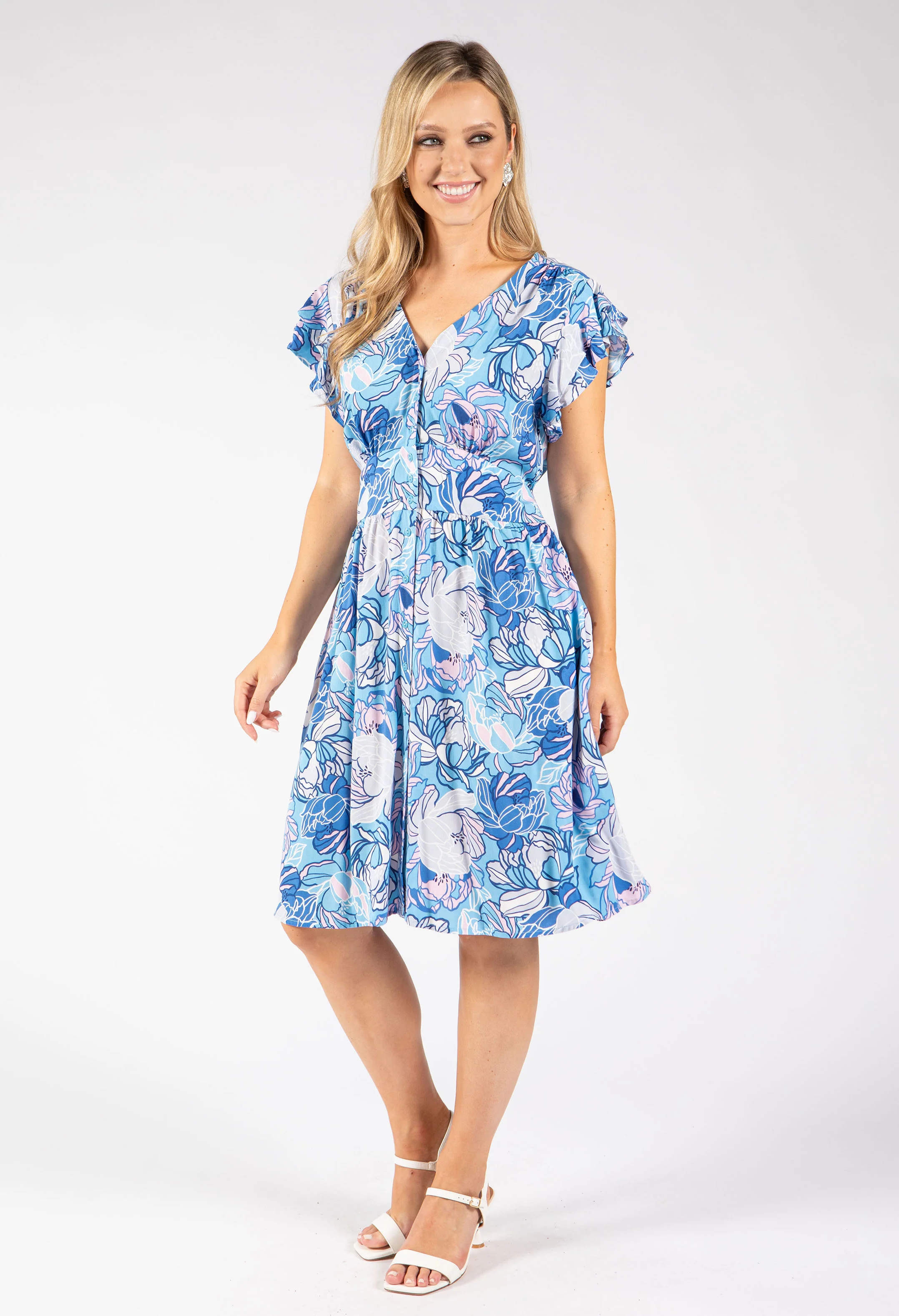 Floral Print Short Dress - Image 4