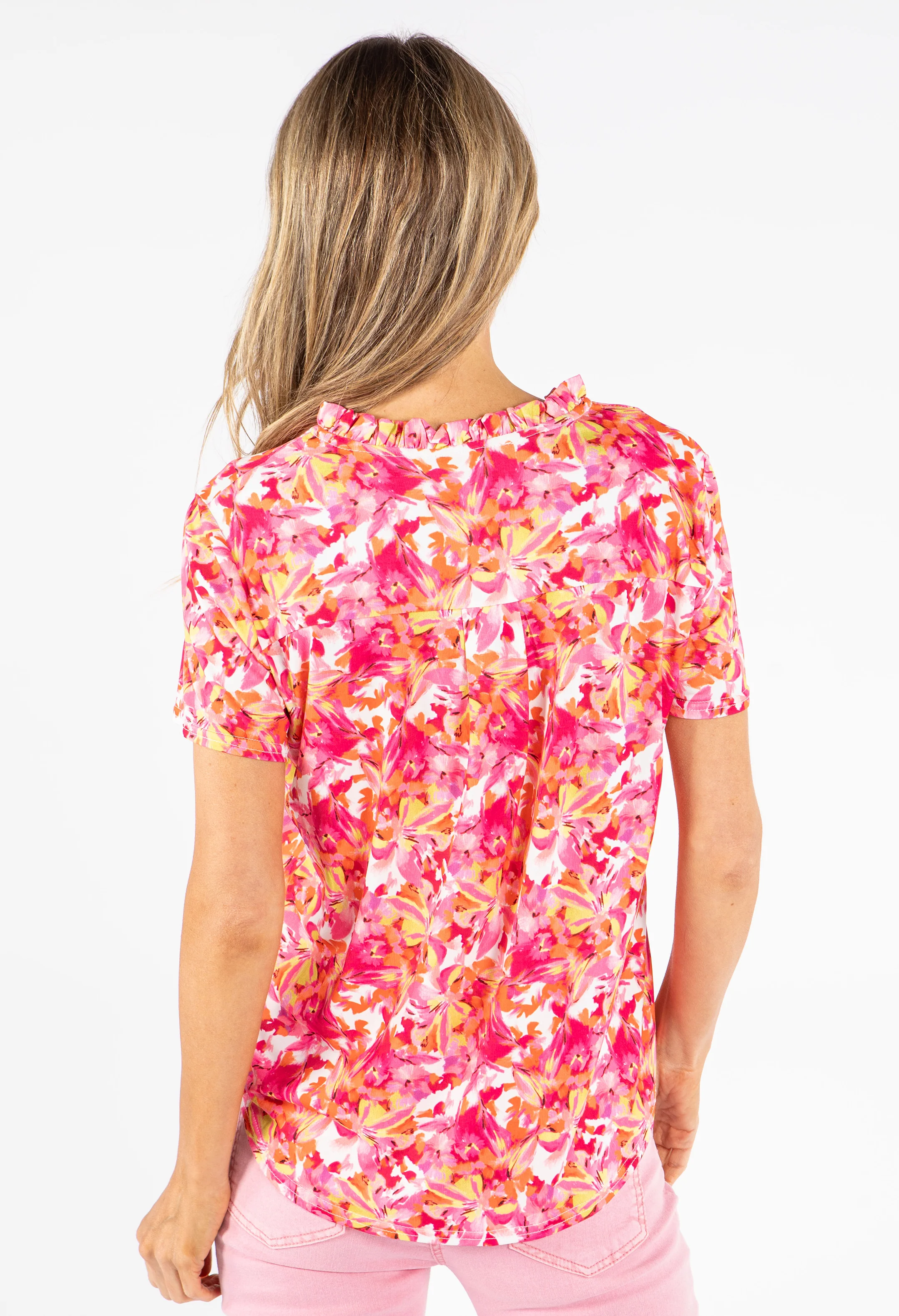 Floral Print V-Neck Top - Image 5