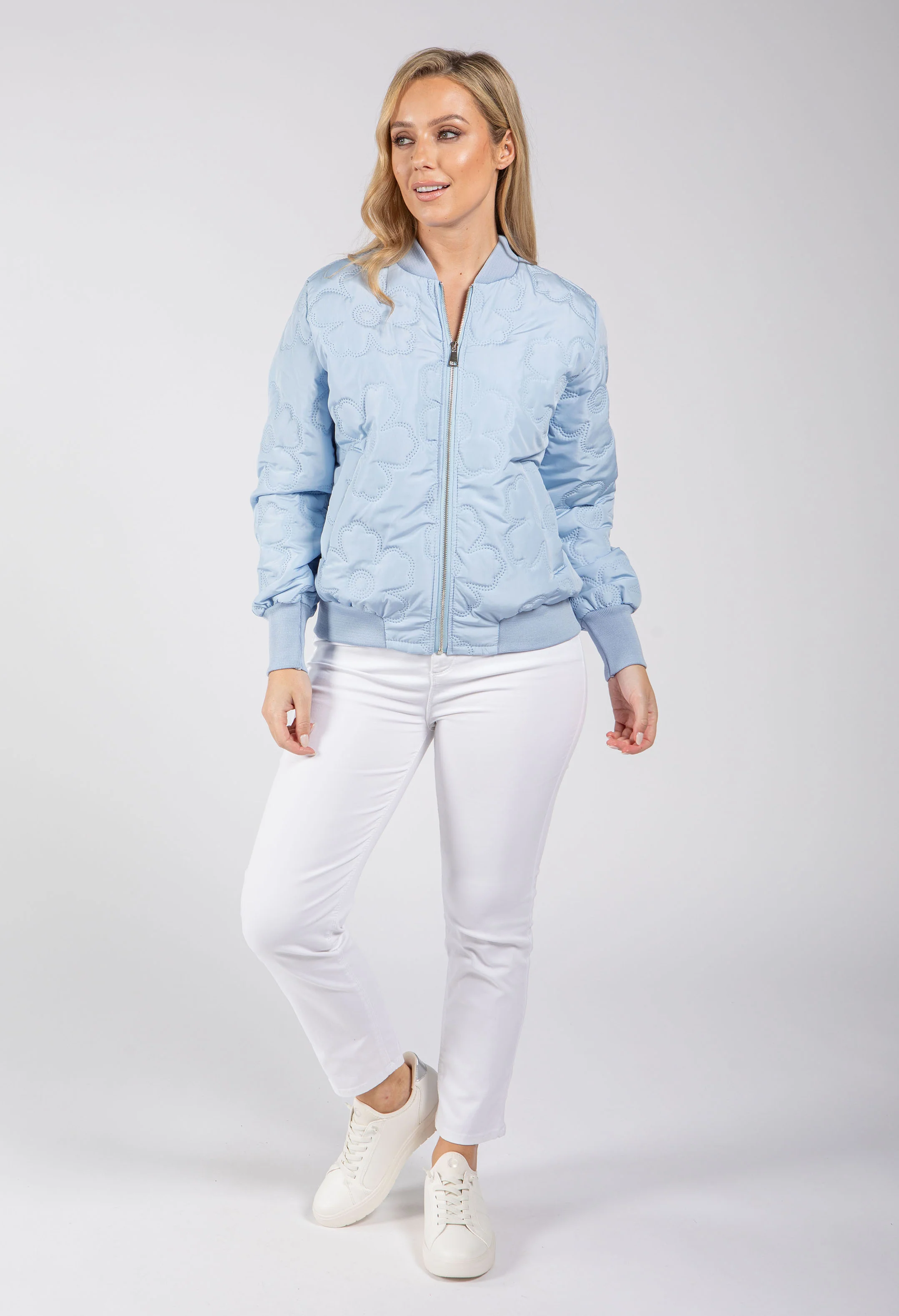 Floral Quilt Bomber Jacket - Image 5