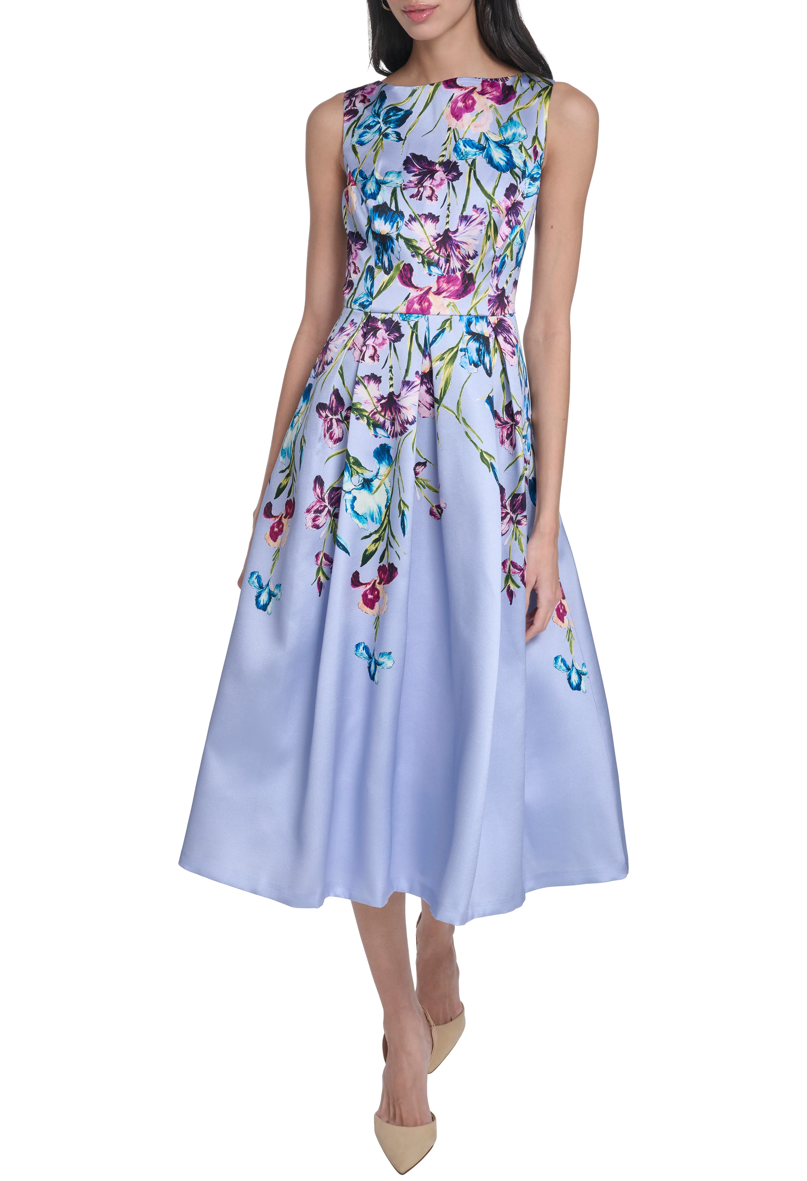 Floral Sleeveless Midi Dress - Image 2