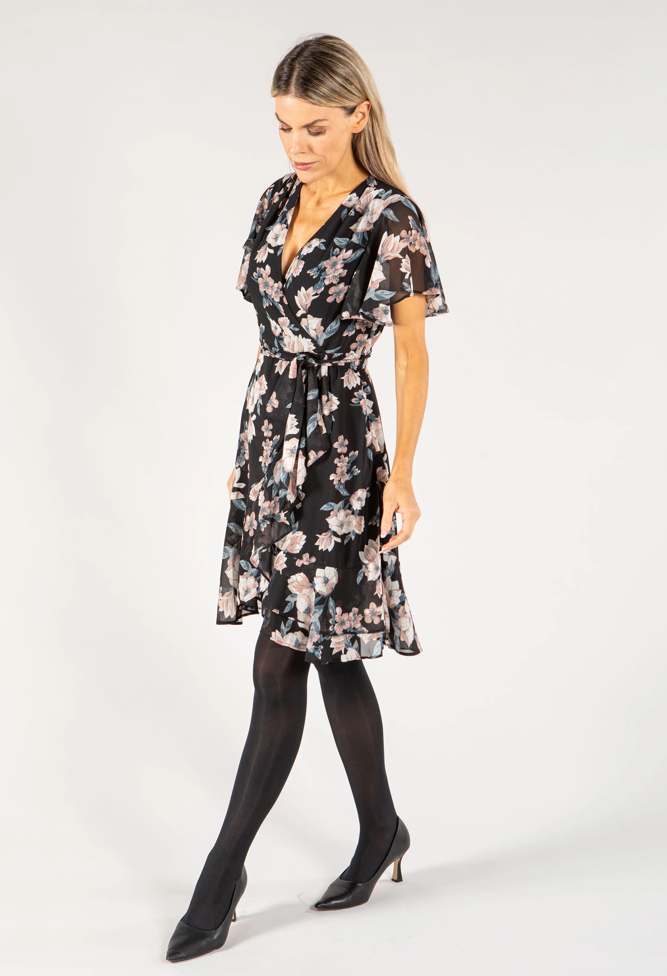 Floral Wrap Dress - Image 2