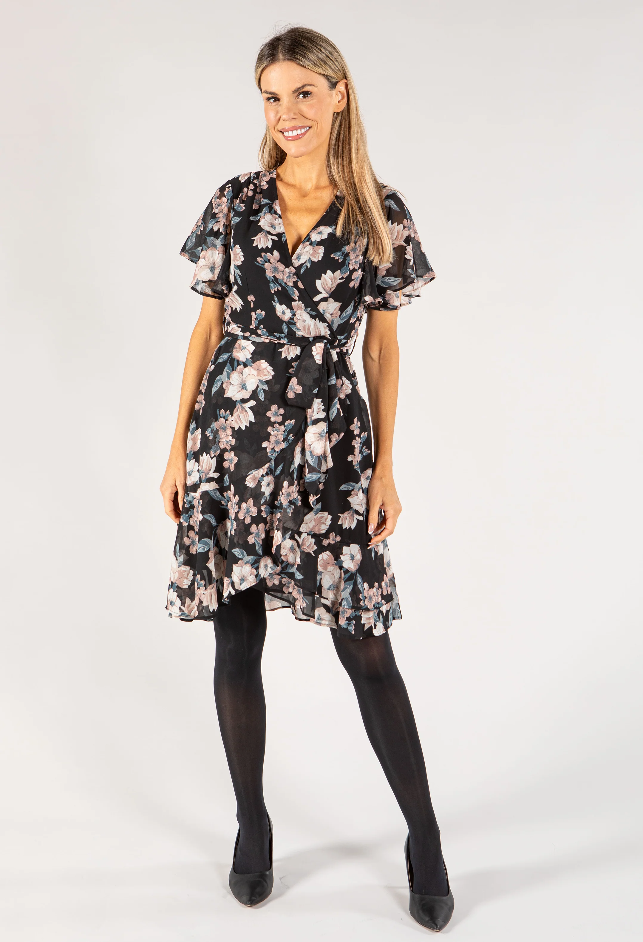 Floral Wrap Dress - Image 4
