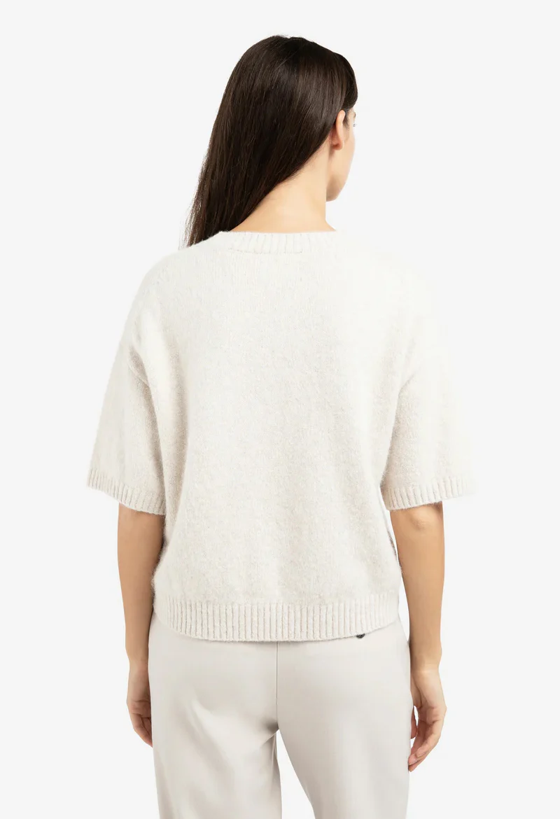 Fluffy Short Sleeve Knit Jumper - Image 3
