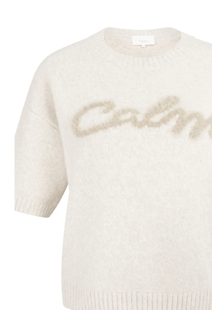Fluffy Short Sleeve Knit Jumper - Image 6