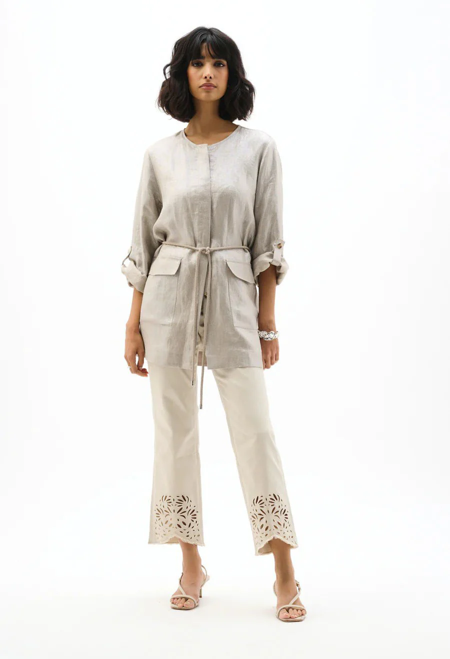 Foiled Linen Jacket - Image 2