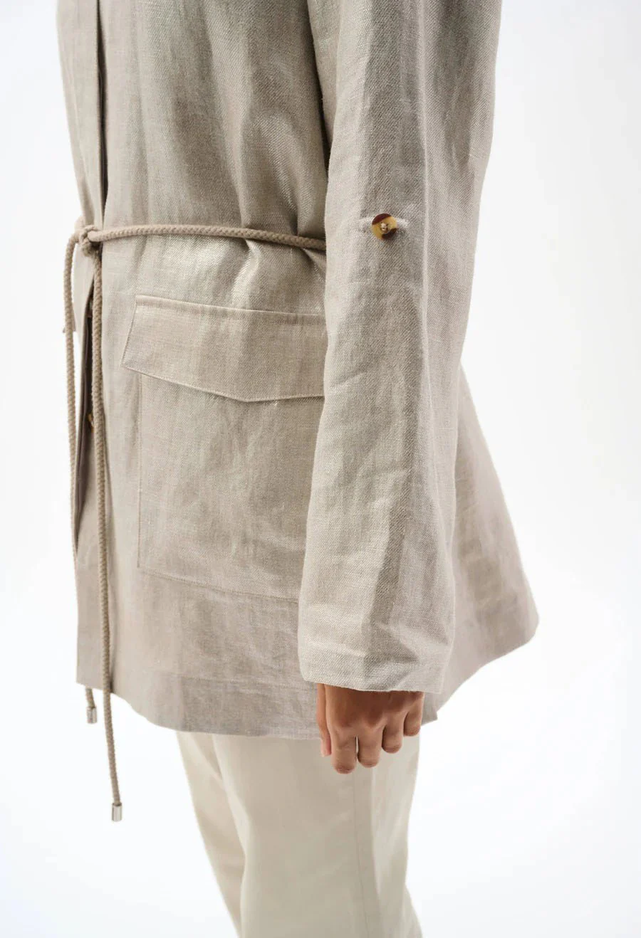 Foiled Linen Jacket - Image 5
