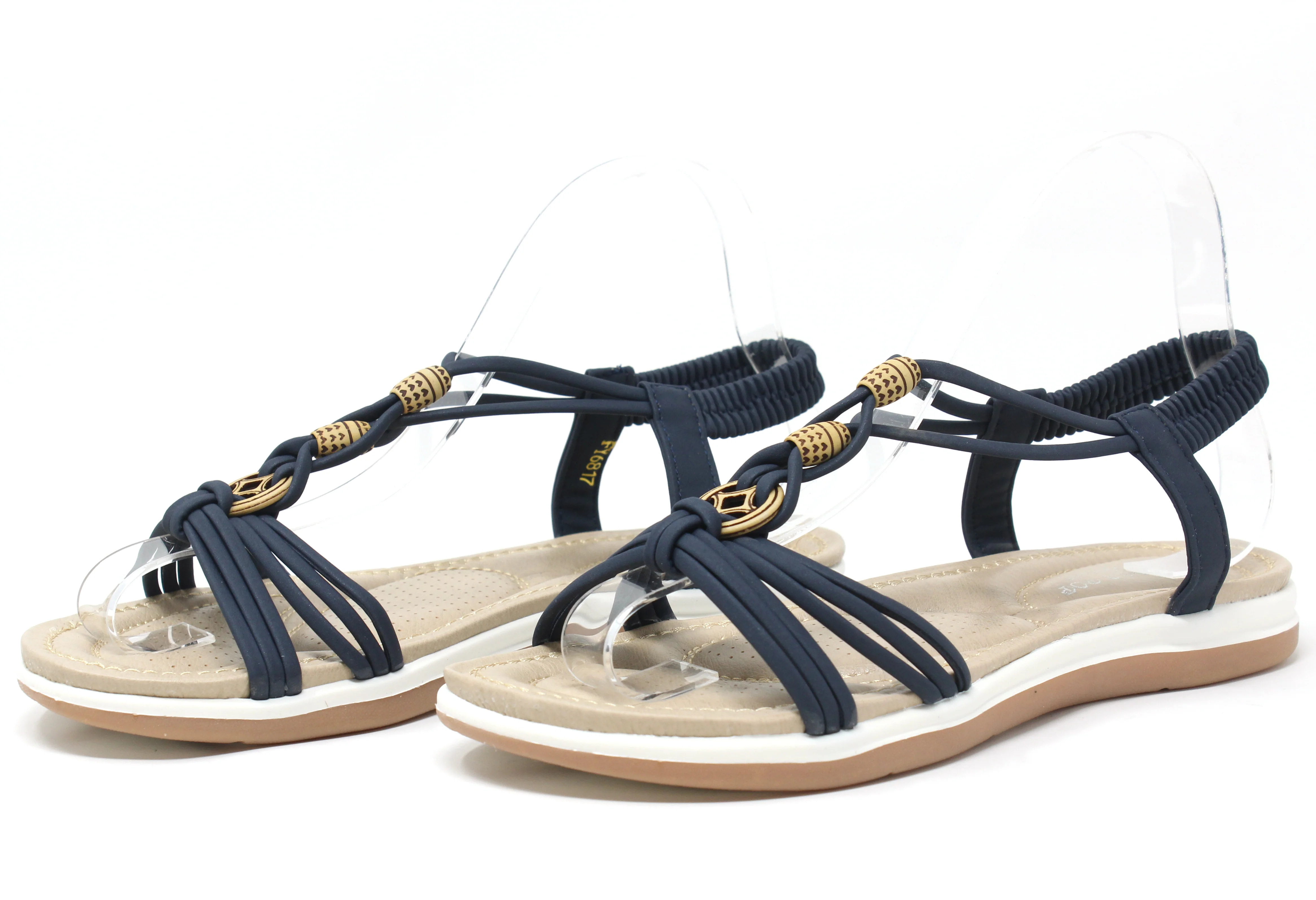 Wooden Look Beaded Sandal - Image 11