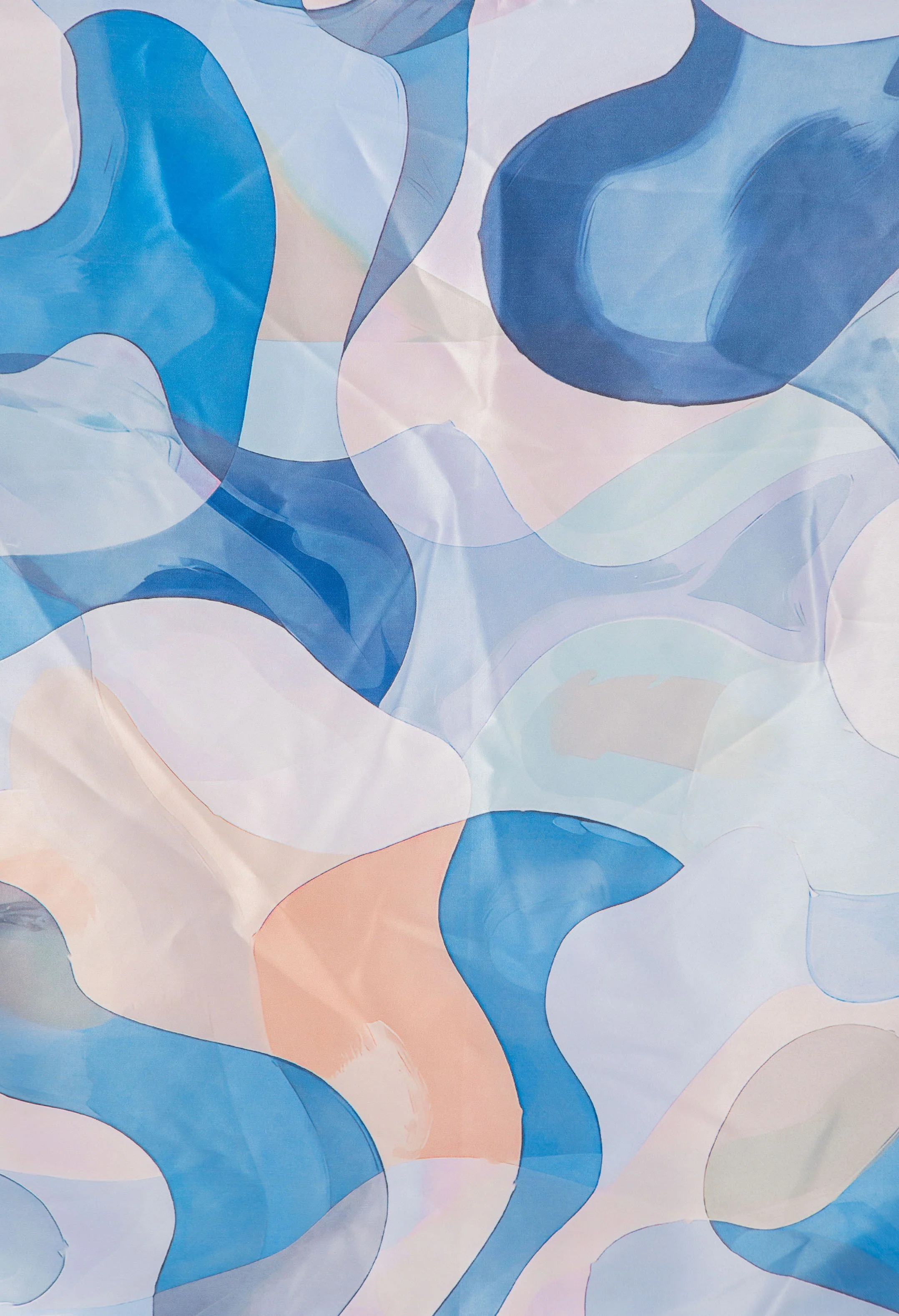 Geometric Print Satin Touch Scarf - Image 6