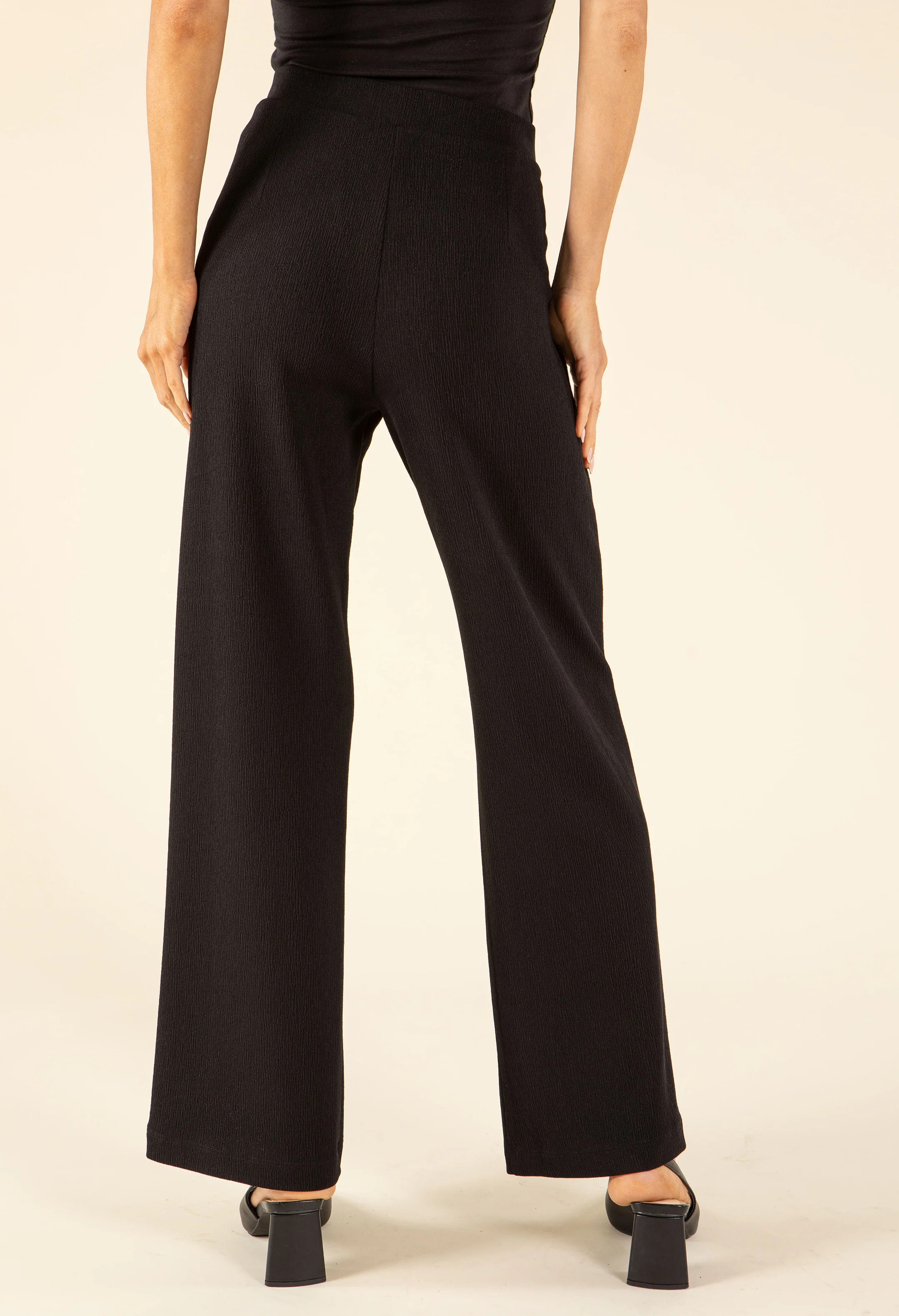 Gold Detail Crinkle Trousers - Image 4