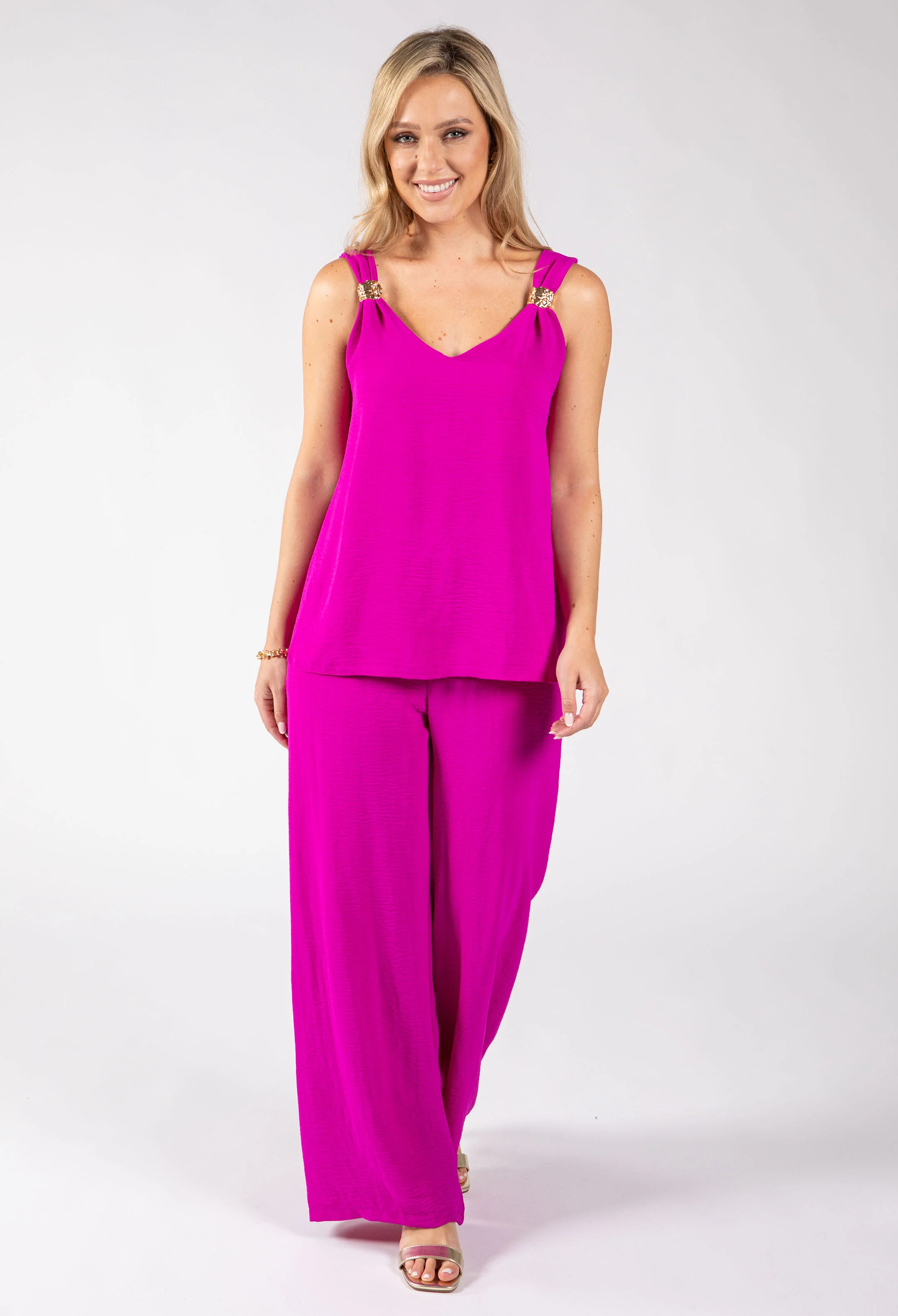 Cleo Gold Detail Sleeveless Co-Ord - Image 11