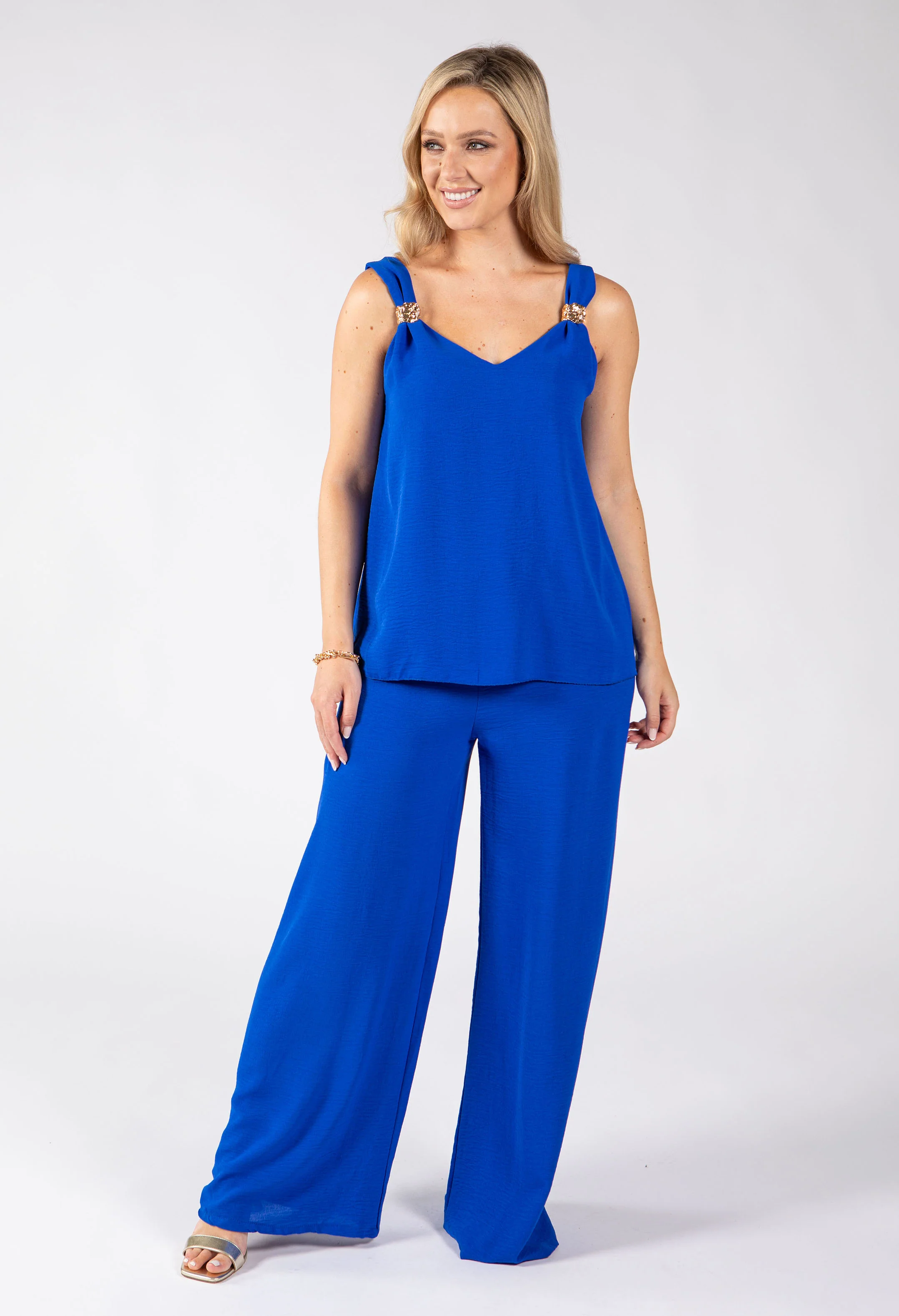 Cleo Gold Detail Sleeveless Co-Ord - Image 14