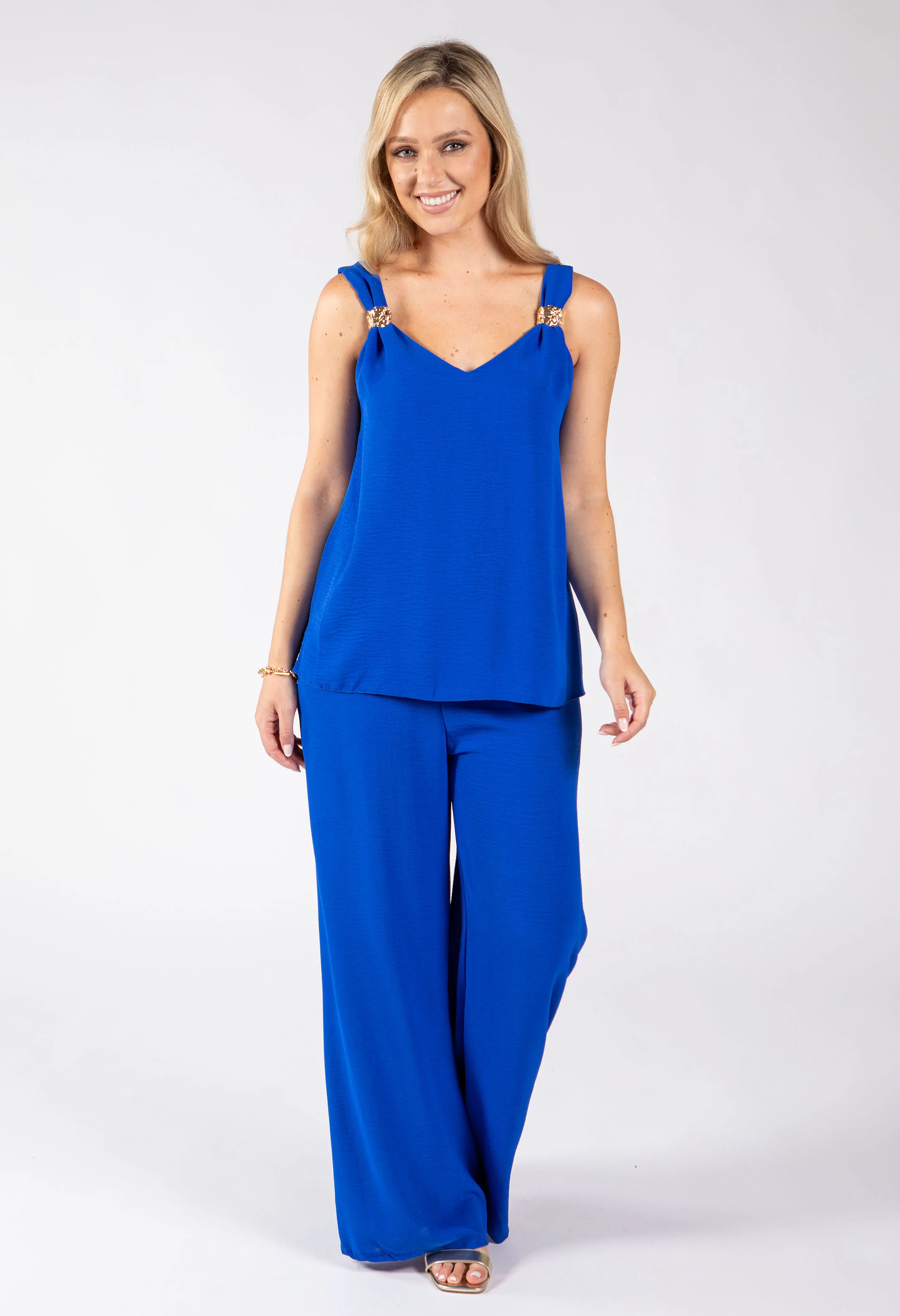 Cleo Gold Detail Sleeveless Co-Ord - Image 15