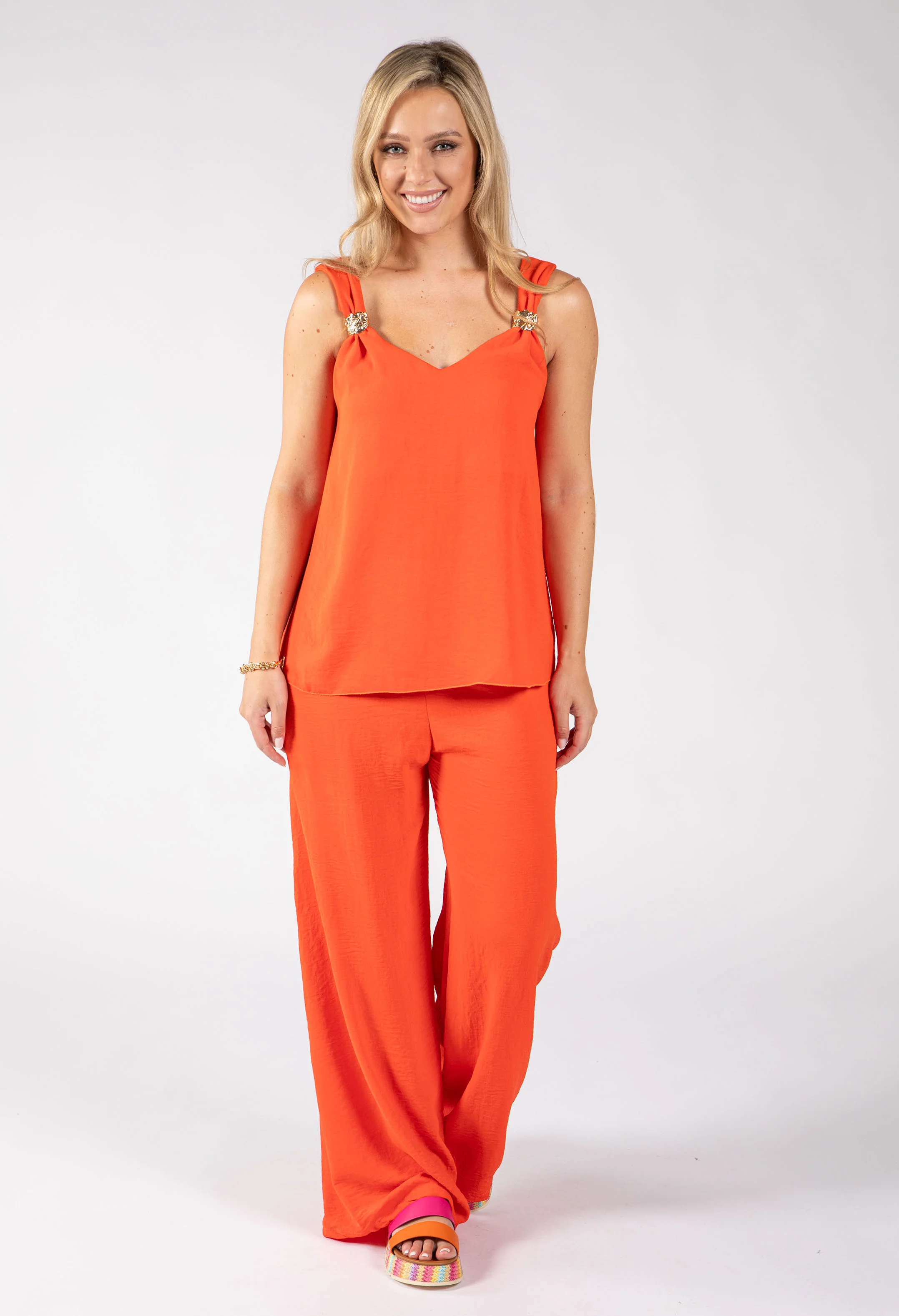Cleo Gold Detail Sleeveless Co-Ord - Image 20