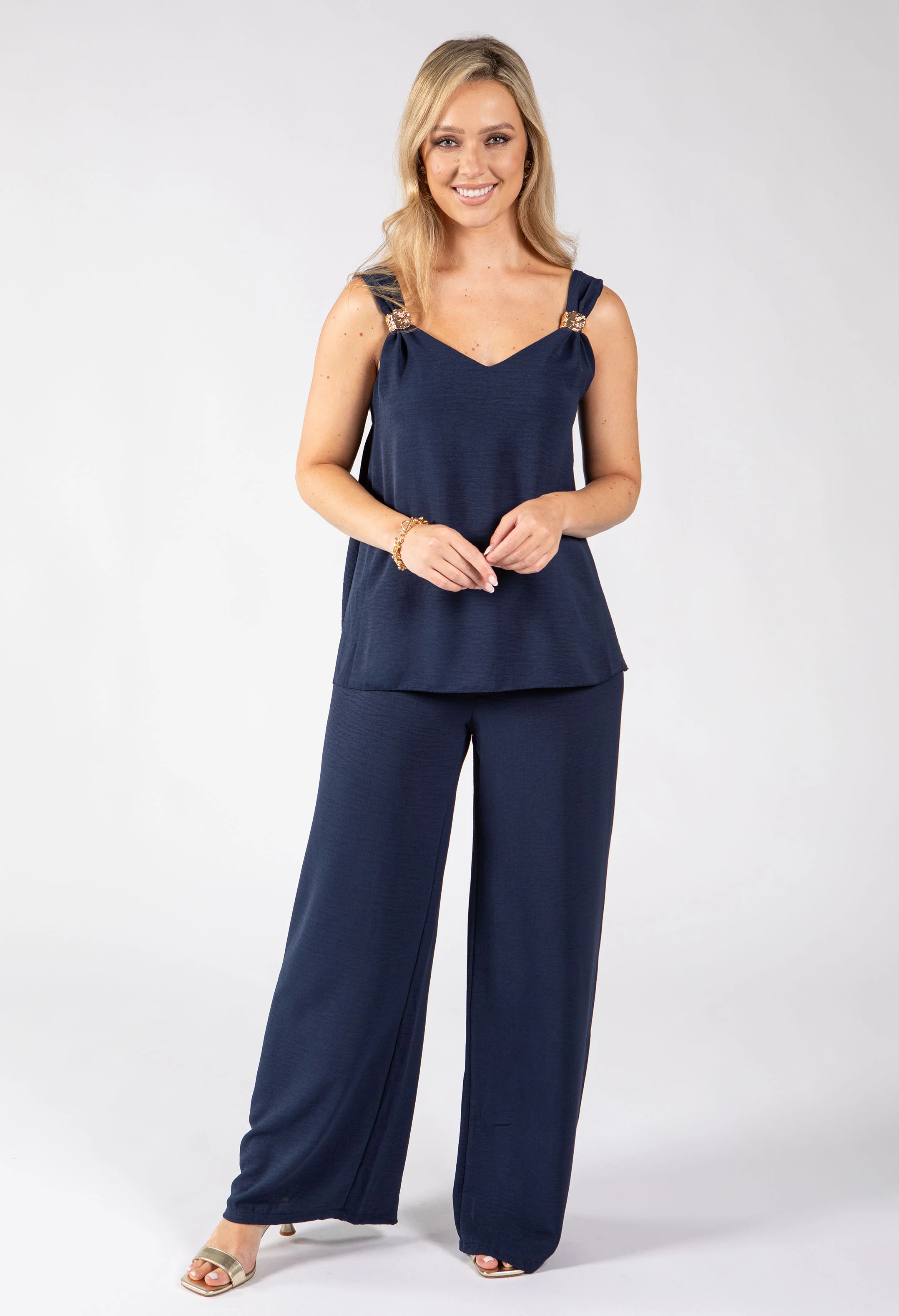 Cleo Gold Detail Sleeveless Co-Ord - Image 4