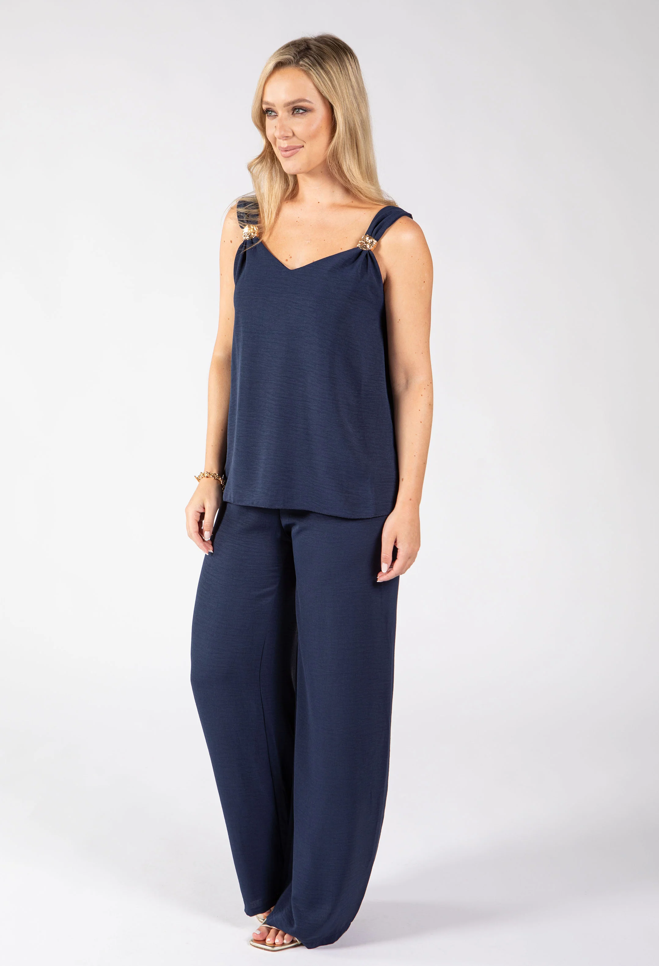 Cleo Gold Detail Sleeveless Co-Ord - Image 5