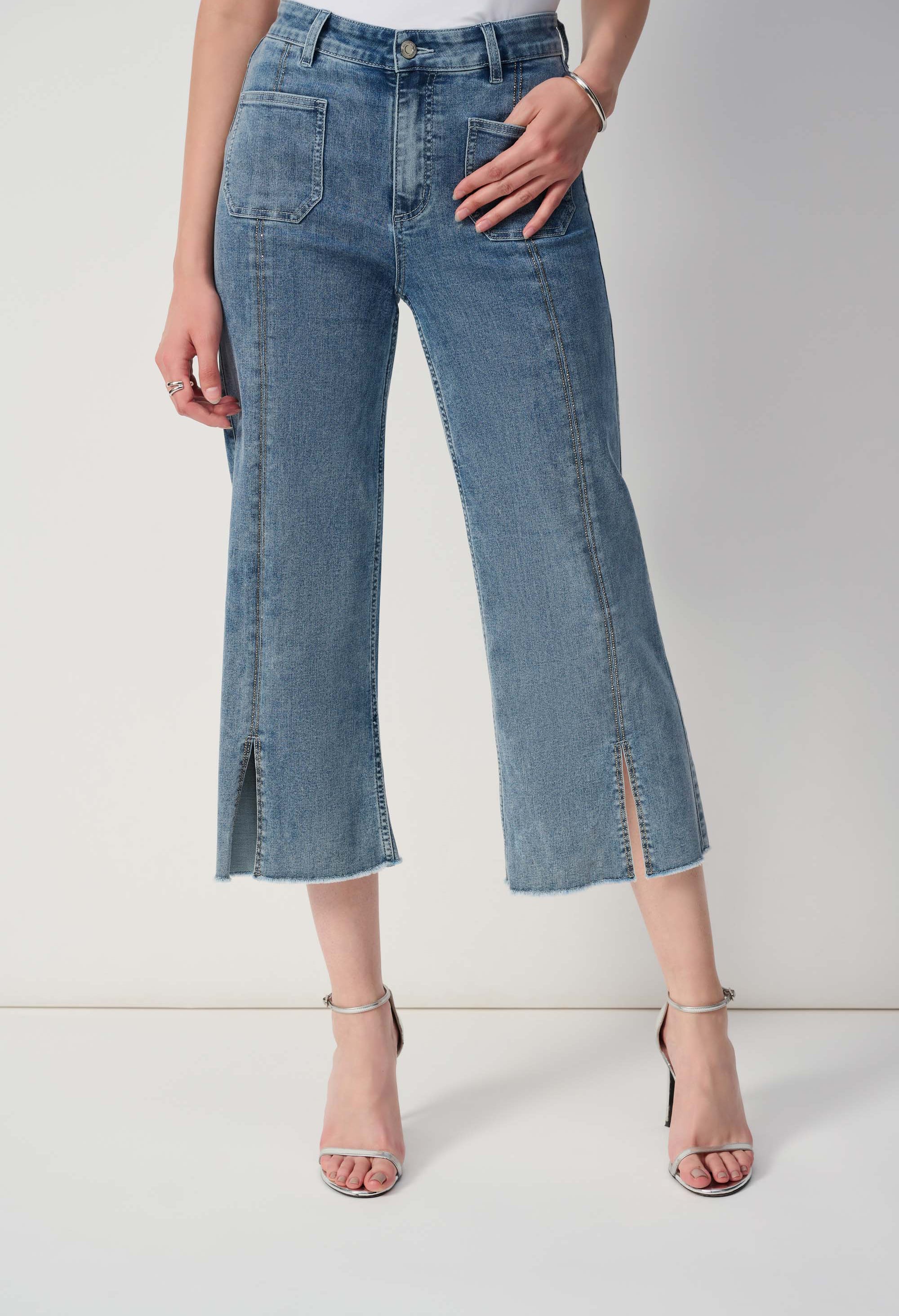High Waist Cropped Jeans - Image 3