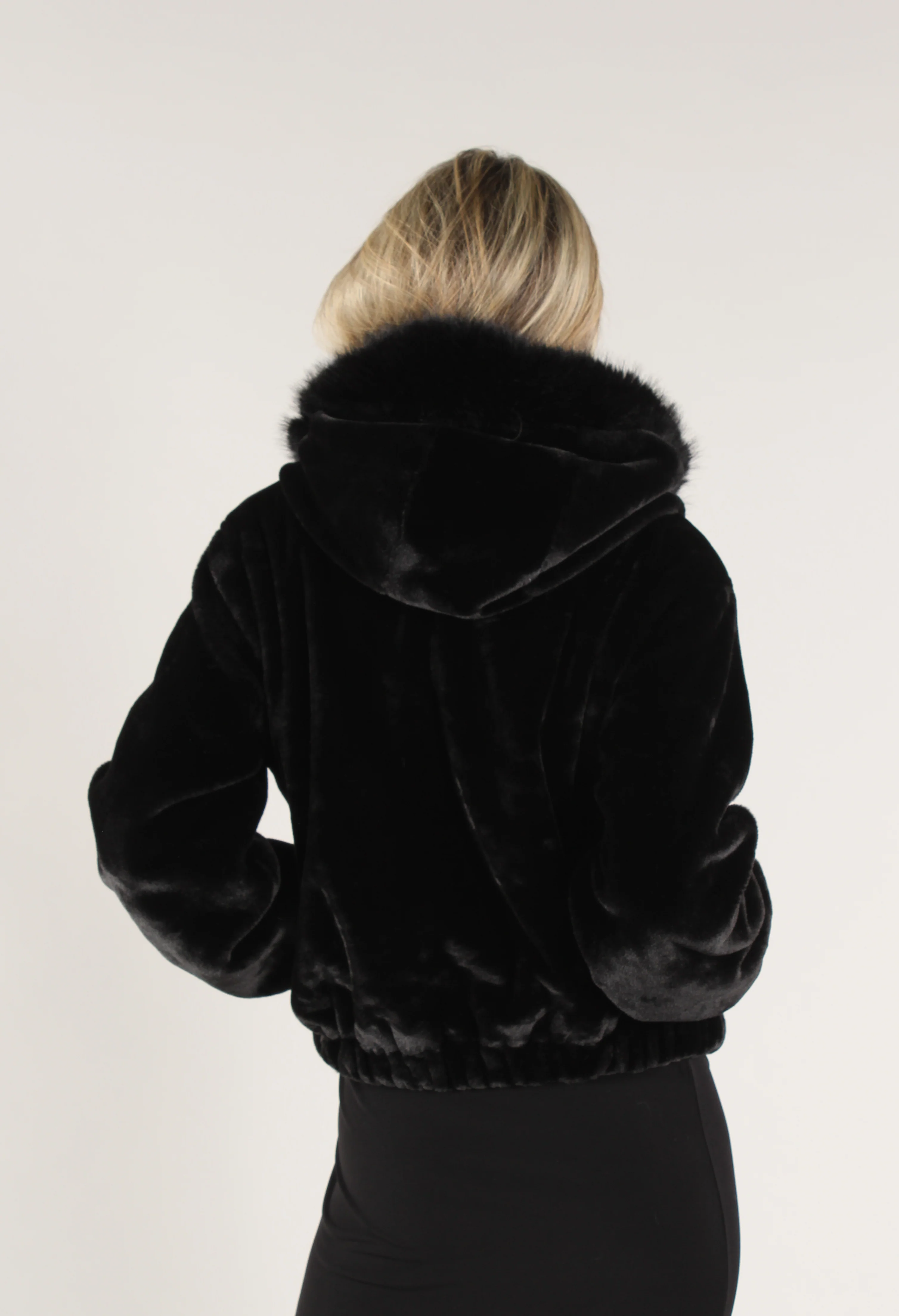 Hooded Faux Fur Coat - Image 8