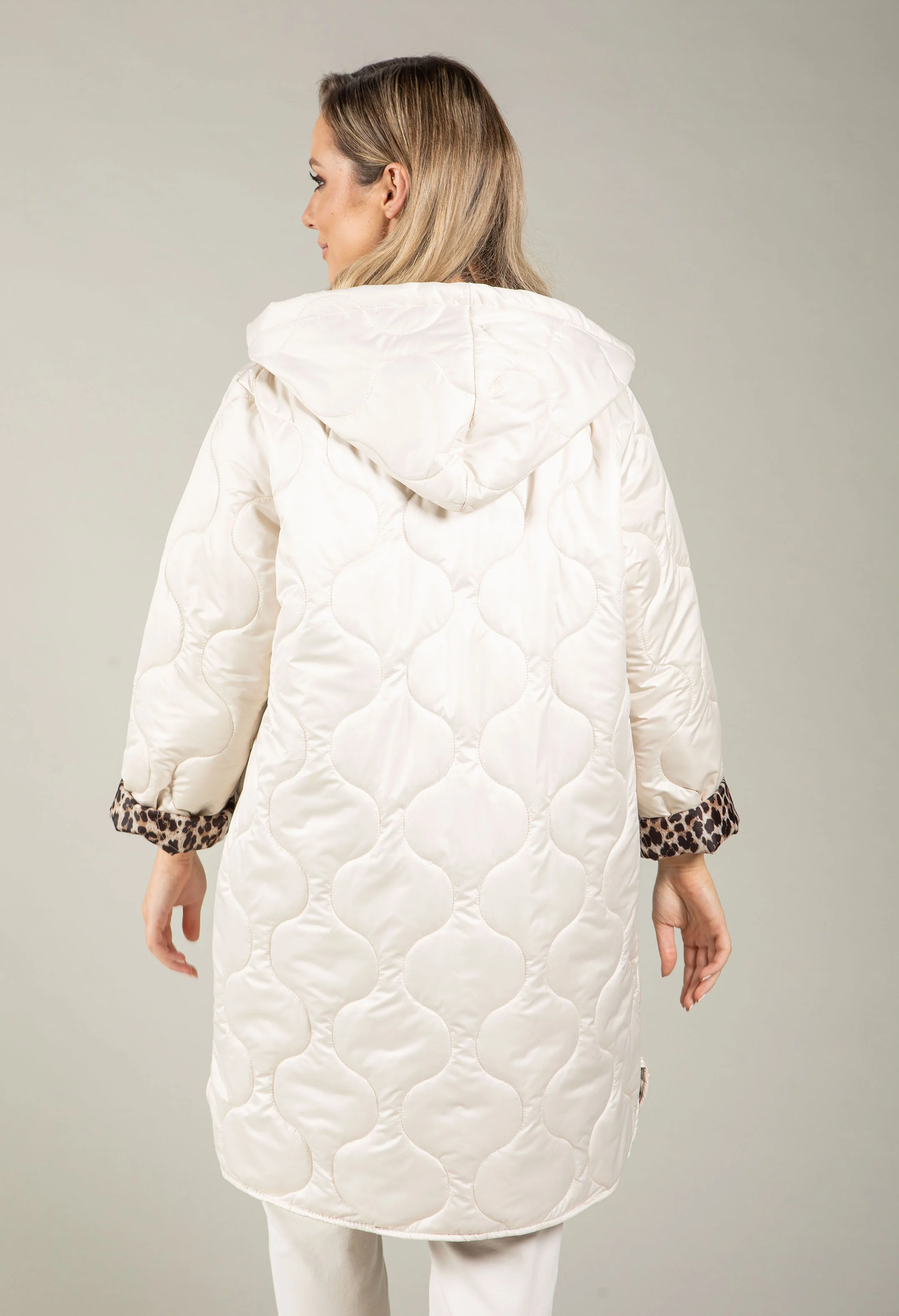 Hooded Quilted Coat - Image 4